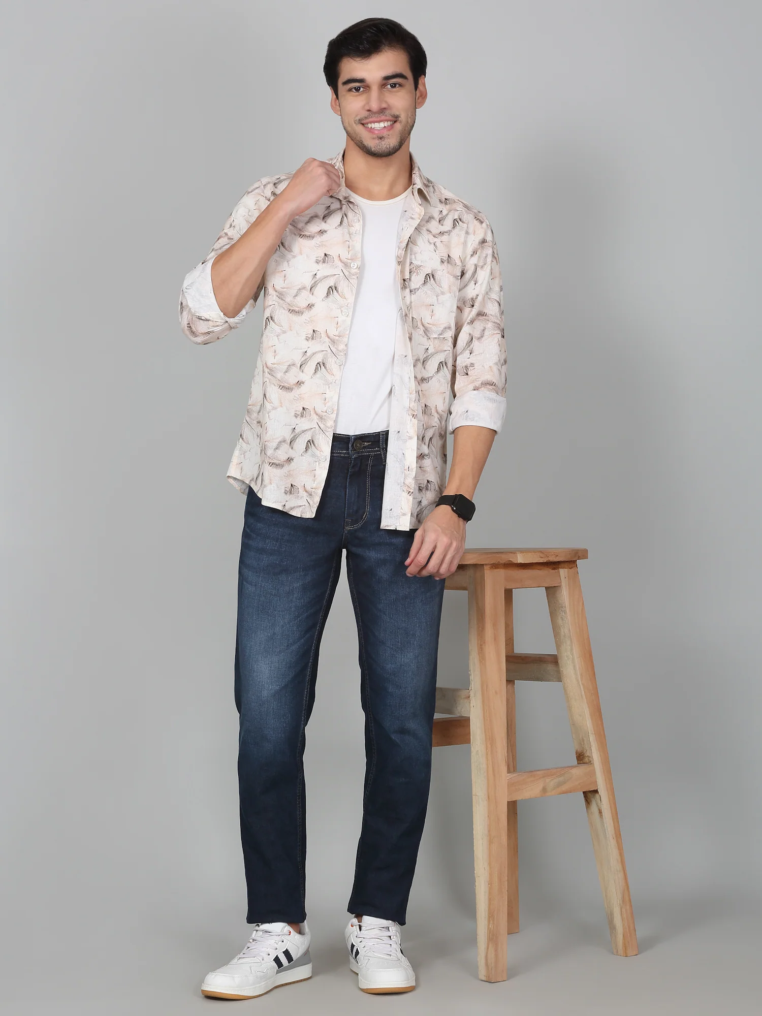 Denim Jeans for Men l Breathable & Soft with Color Fastness Ultra Narrow Fit Cotton Fabric Solid Pattern Button Closure - Image 6
