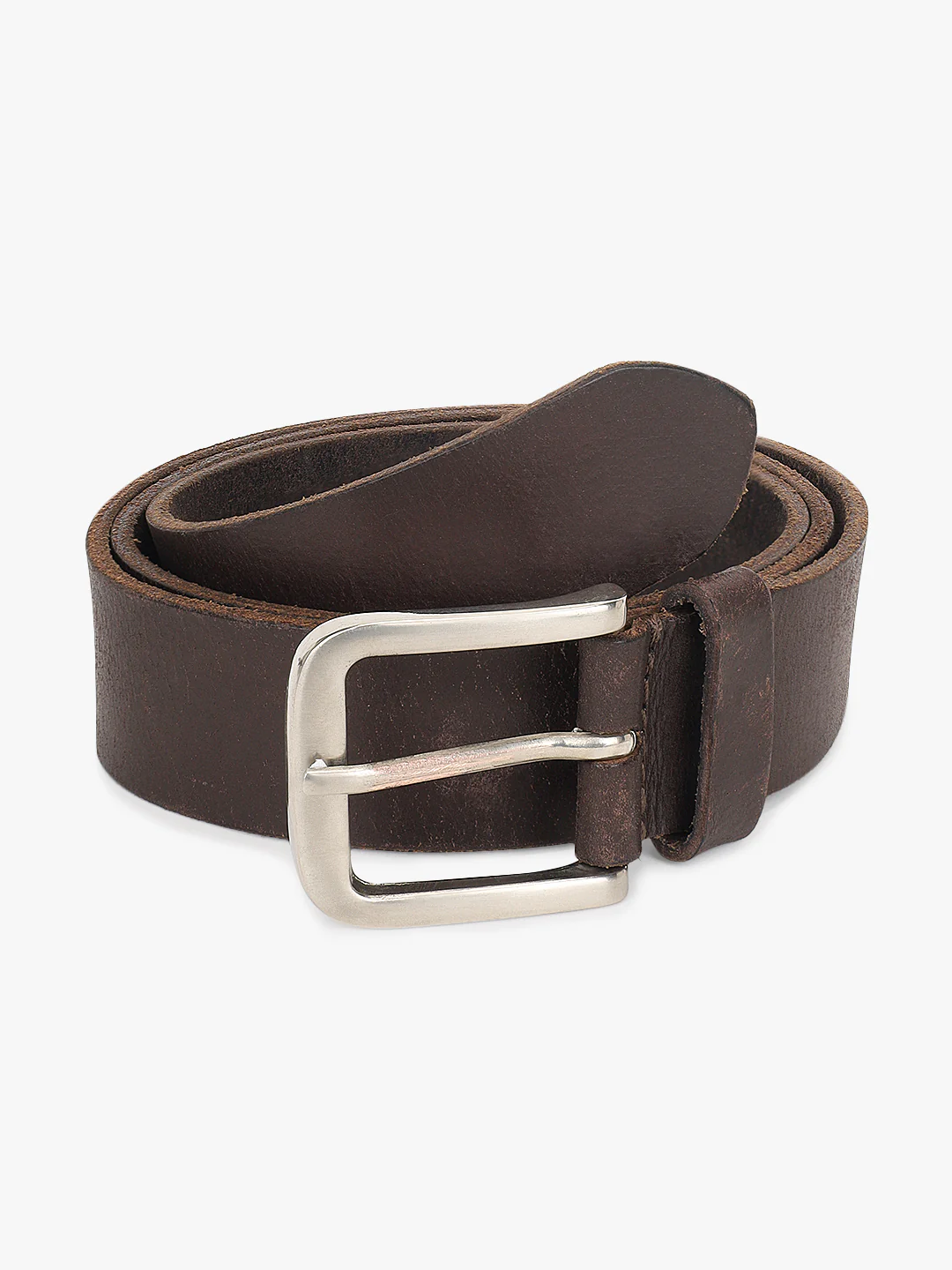 Men's Solid Brown Casual Belt - Image 5