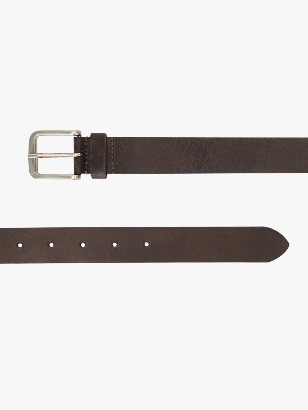 Men's Solid Brown Casual Belt - Image 7