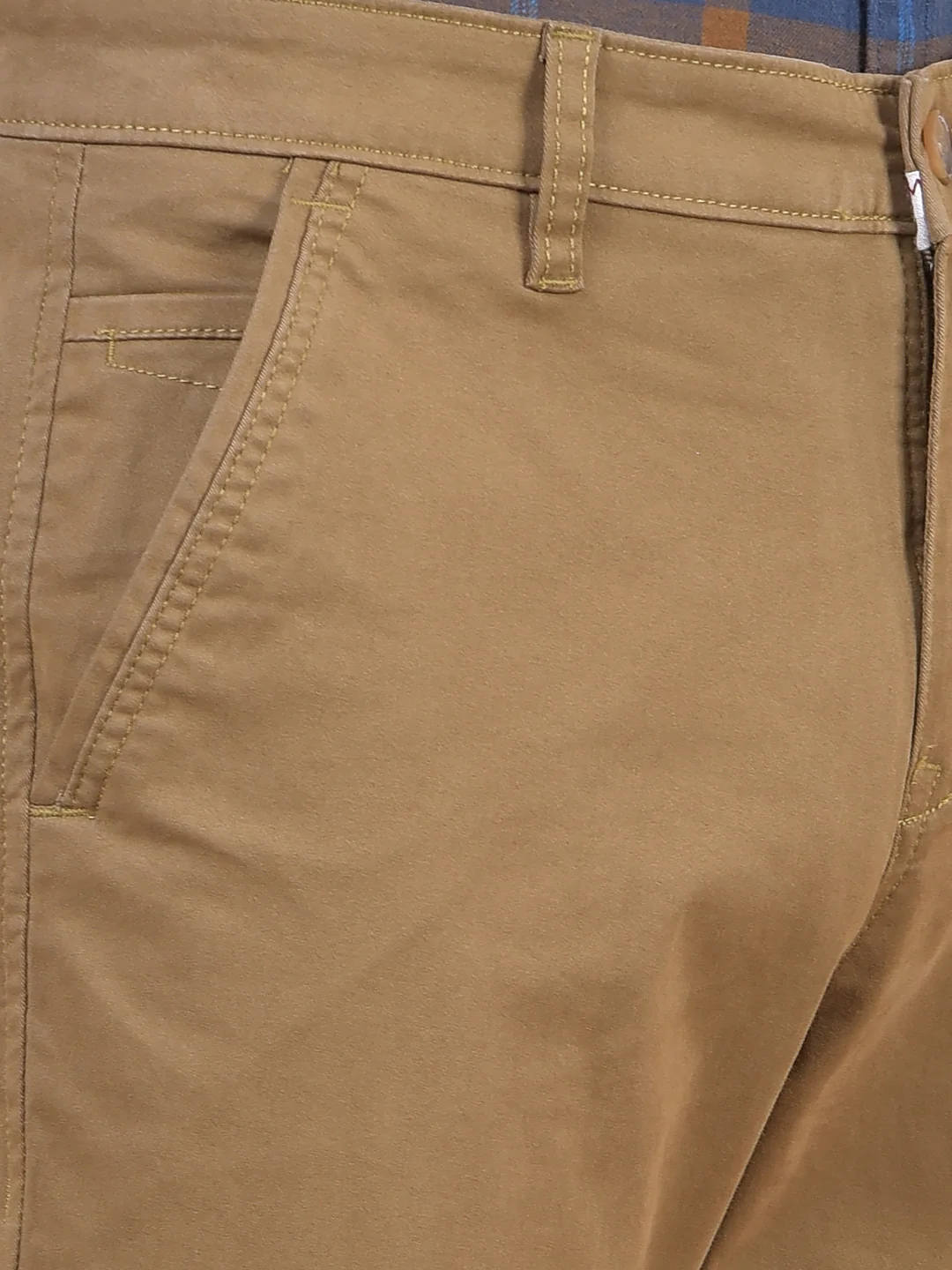 Casual Trouser for Men | Breathable & Soft with Color Fastness Regular Fit Cotton Blend Fabric Solid Pattern Button Closure - Image 9