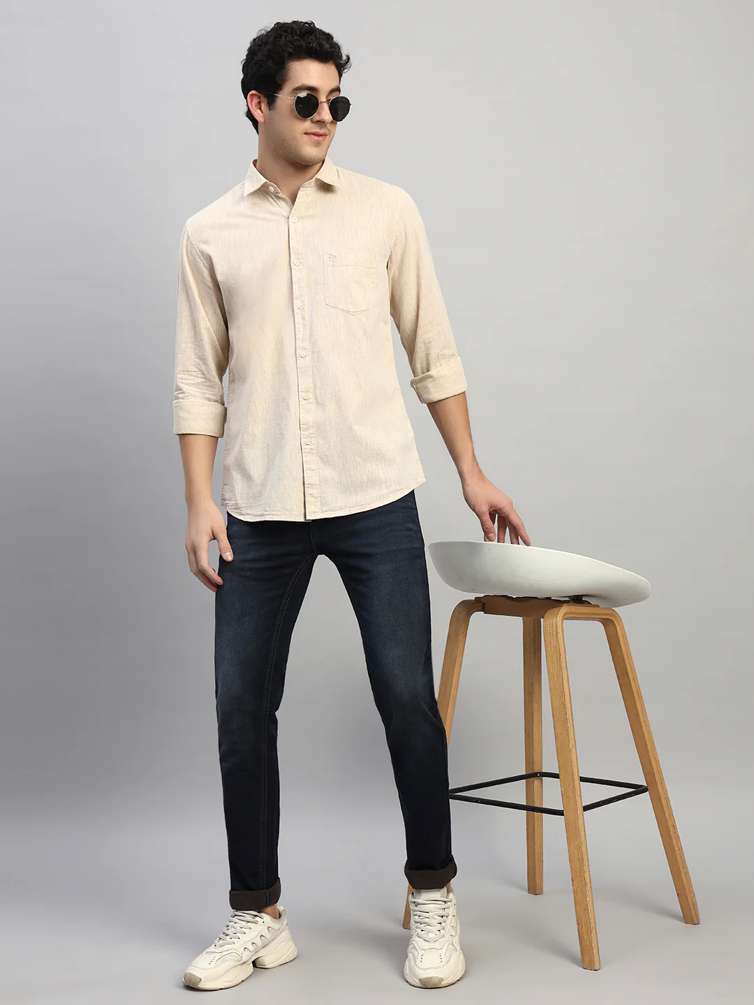 Denim Jeans for Men l Breathable & Soft with Color Fastness Ultra Narrow Fit Cotton Fabric Solid Pattern Button Closure - Image 8