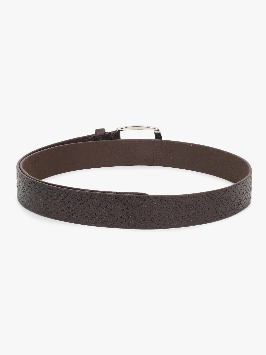 Men's Solid Brown Formal Belt - Image 4