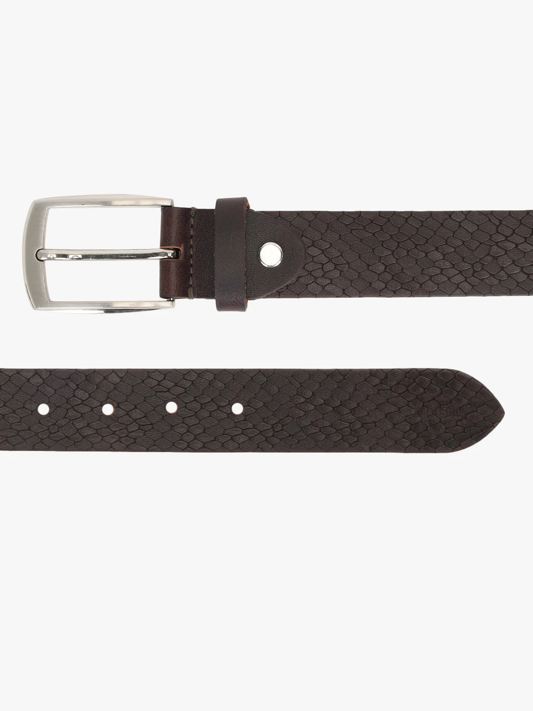 Men's Solid Brown Formal Belt - Image 5