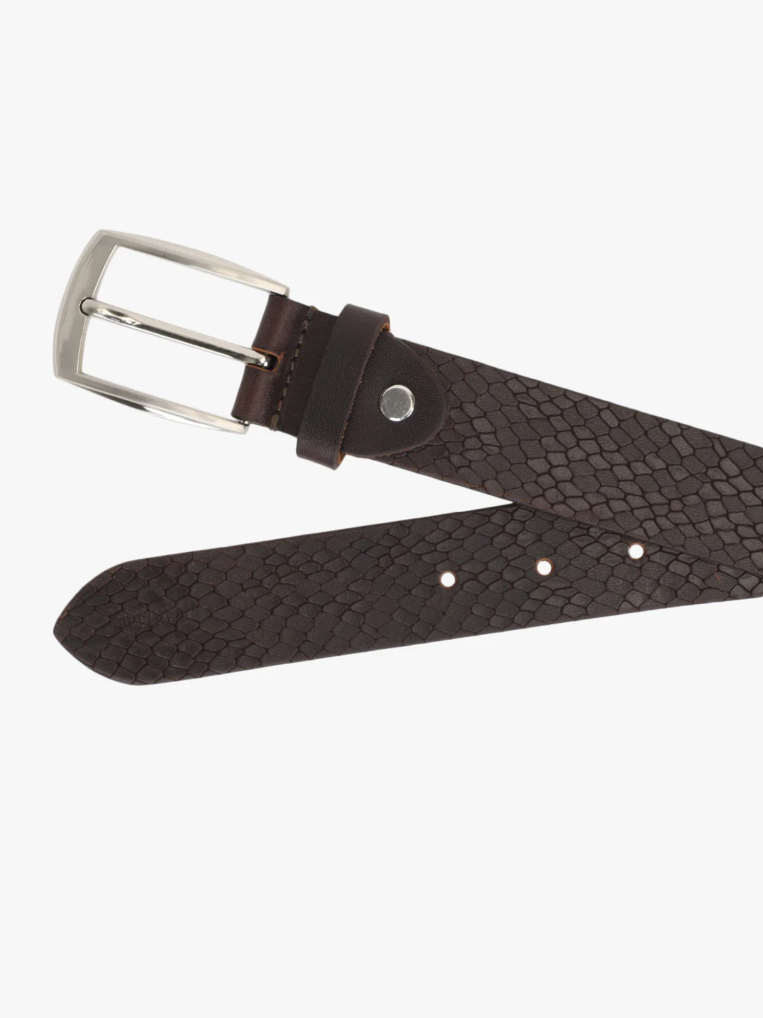 Men's Solid Brown Formal Belt - Image 6