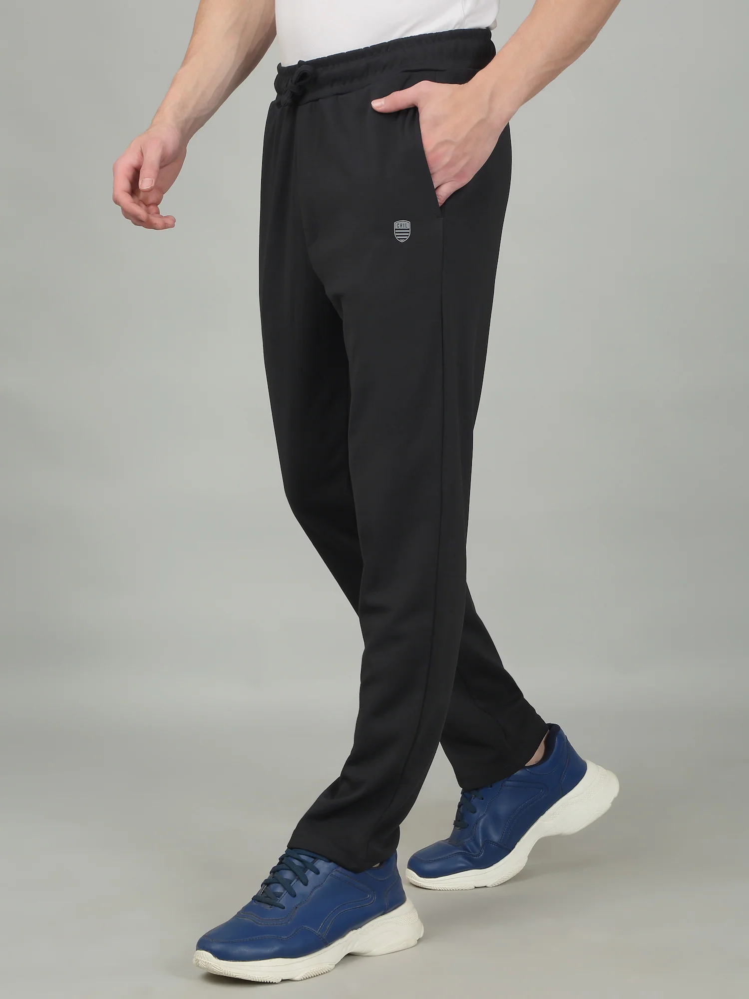 Men's Solid Charcoal Trackpant - Image 3