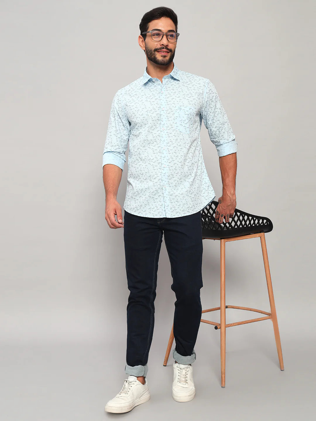 Denim Jeans for Men l Breathable & Soft with Color Fastness Ultra Narrow Fit Cotton Fabric Solid Pattern Button Closure - Image 7