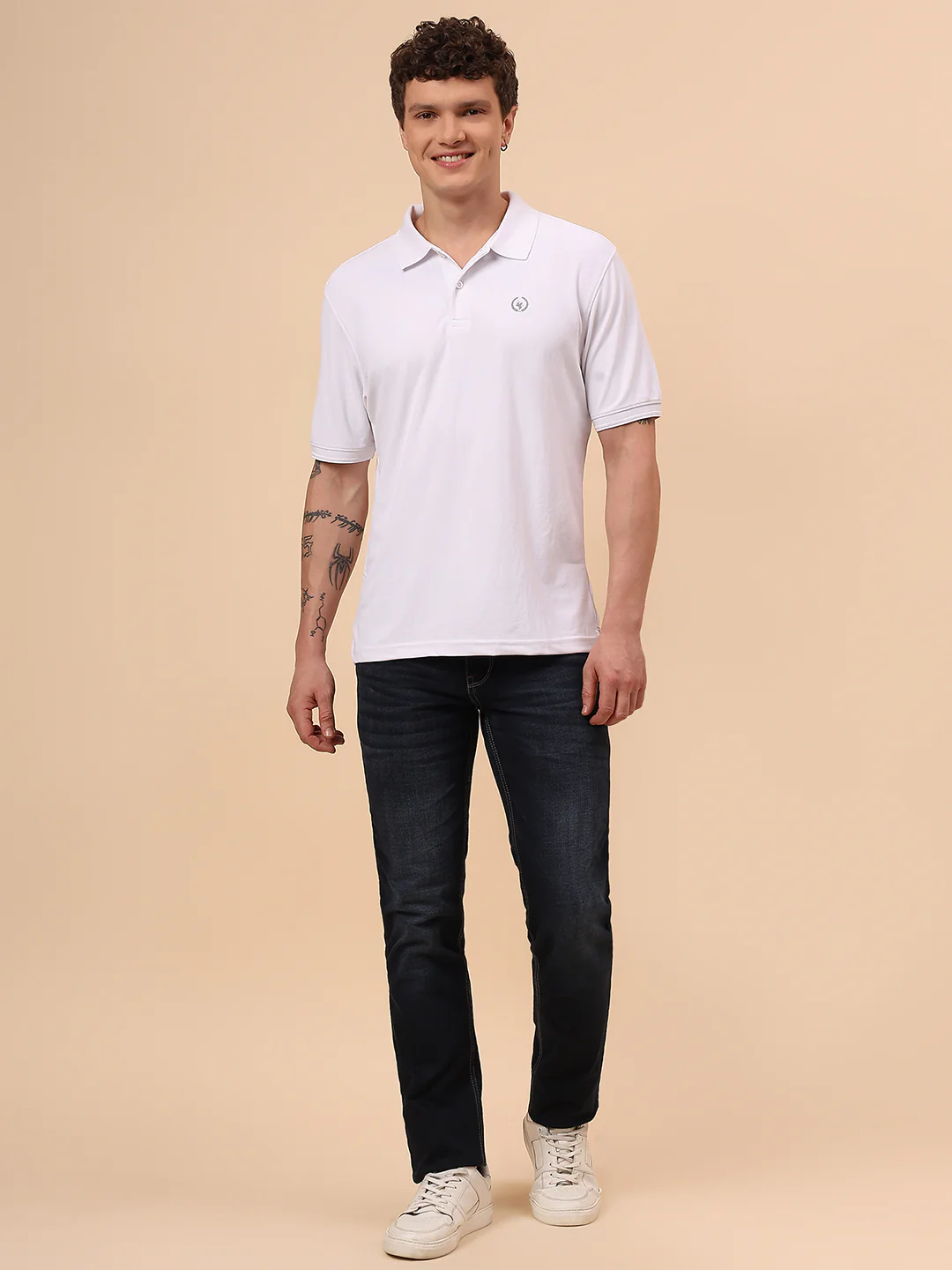 Denim Jeans for Men l Breathable & Soft with Color Fastness Ultra Narrow Fit Cotton Fabric Solid Pattern Button Closure - Image 2
