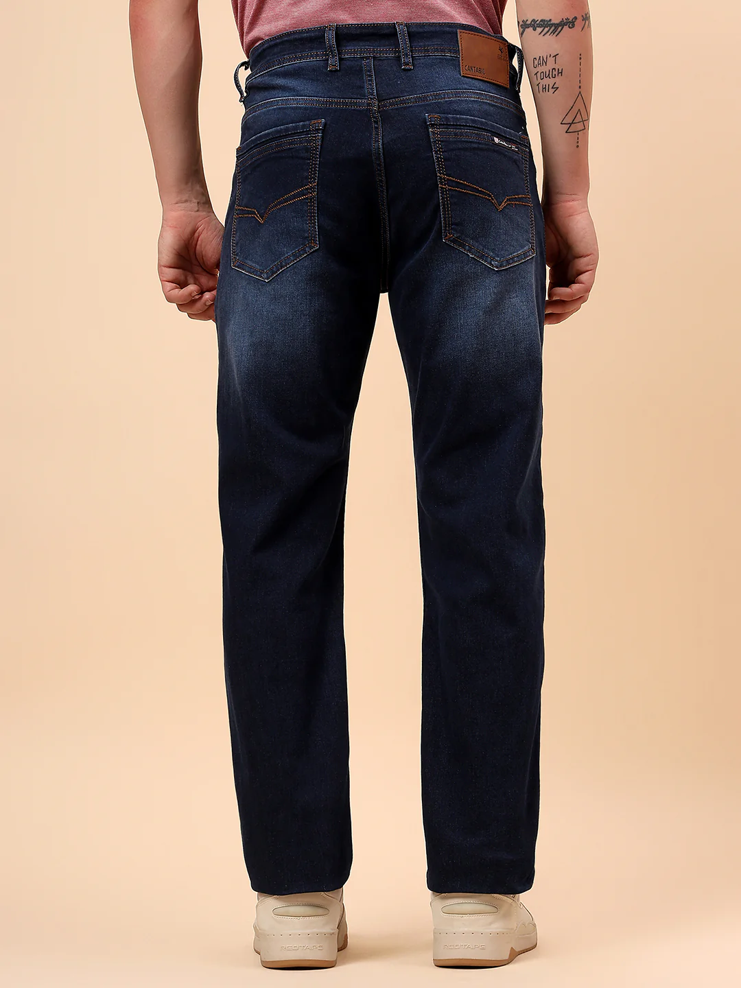 Denim Jeans for Men l Breathable & Soft with Color Fastness Straight Fit Cotton Fabric Solid Pattern Button Closure - Image 7