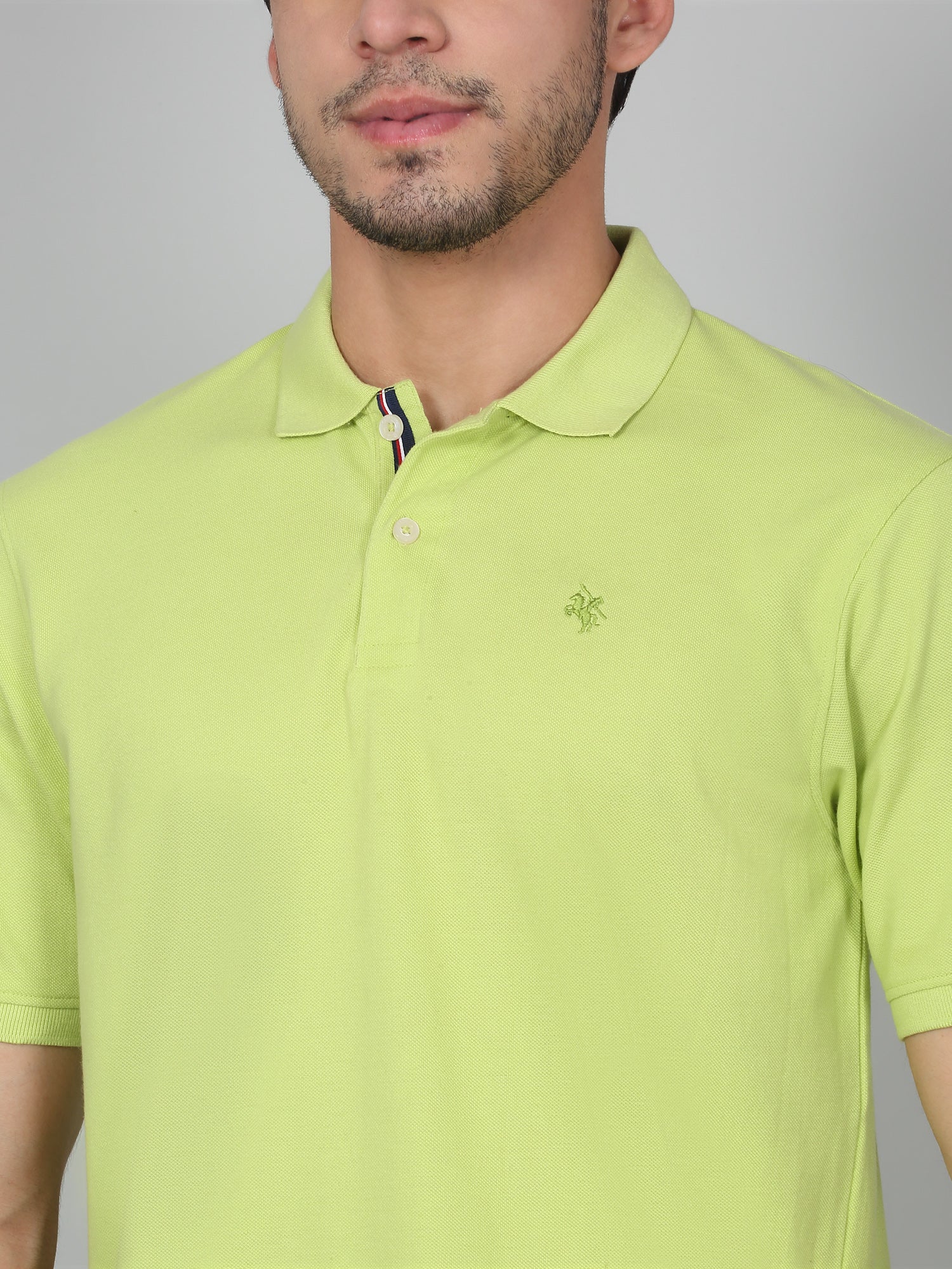 T-Shirt for Men | Breathable & Soft with Color Fastness Regular Fit Polo Neck Poly Cotton Fabric Solid Pattern - Image 4