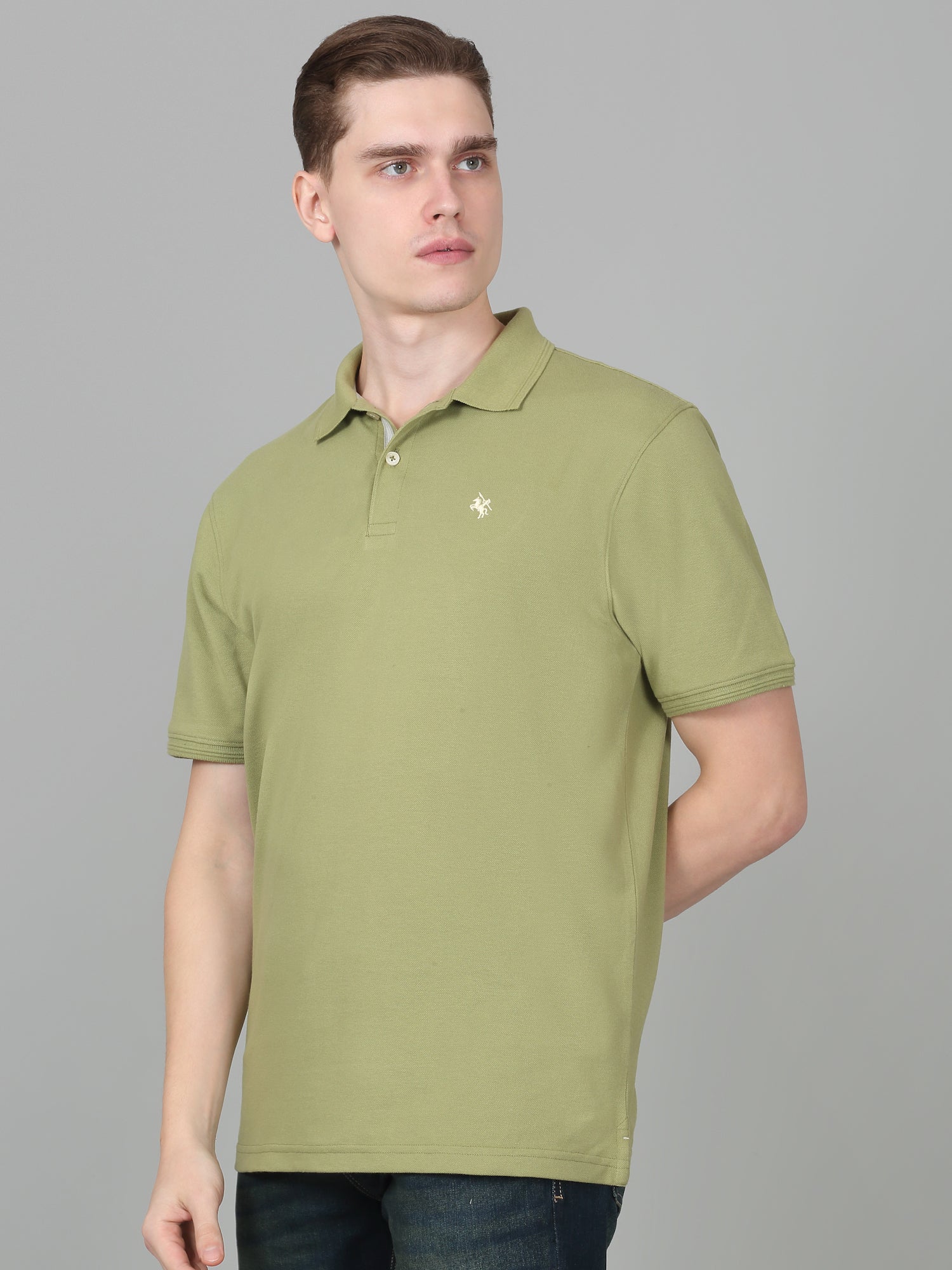 T-Shirt for Men | Breathable & Soft with Color Fastness Regular Fit Polo Neck Poly Cotton Fabric Solid Pattern - Image 4