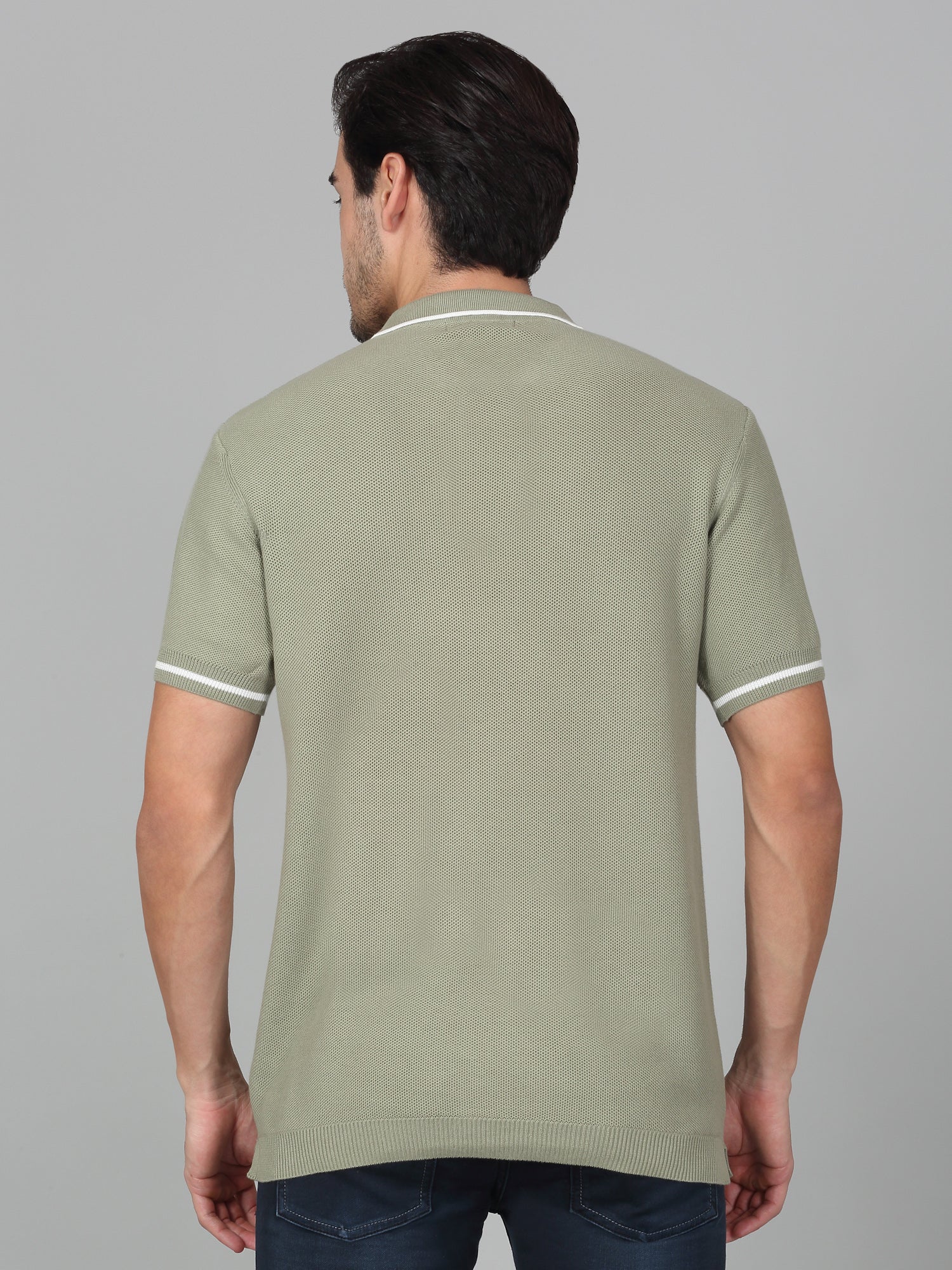 T-Shirt for Men | Breathable & Soft with Color Fastness Regular Fit Polo Neck Cotton Blend Fabric Solid Pattern - Image 6