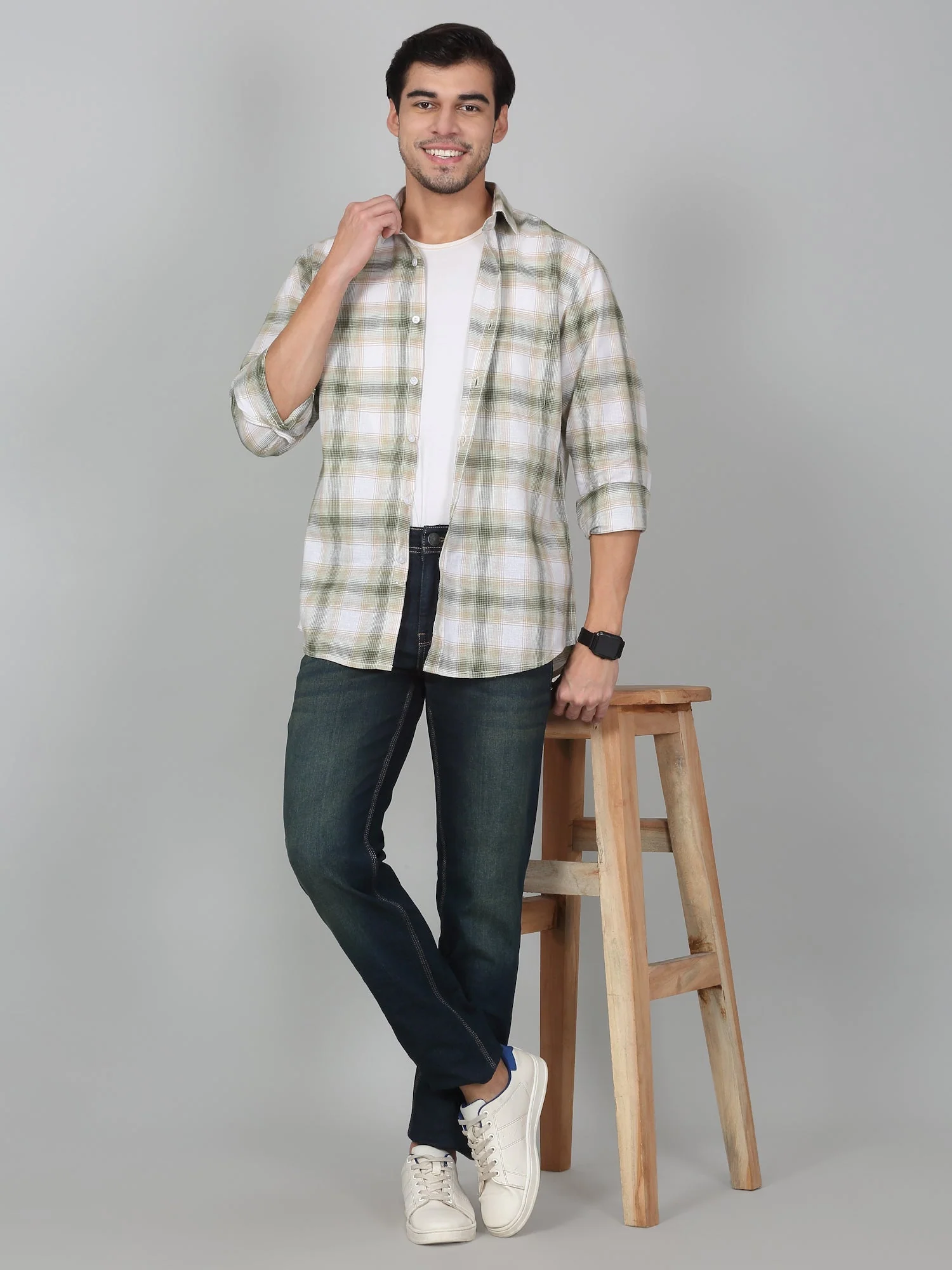 Denim Jeans for Men l Breathable & Soft with Color Fastness Ultra Narrow Fit Cotton Fabric Solid Pattern Button Closure - Image 7