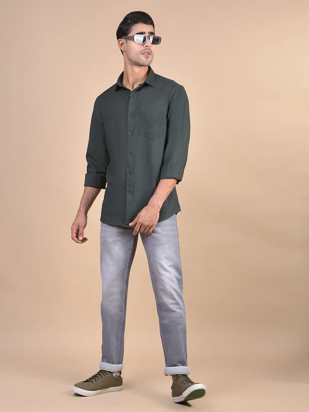 Denim Jeans for Men l Breathable & Soft with Color Fastness Ultra Narrow Fit Cotton Fabric Solid Pattern Button Closure - Image 2