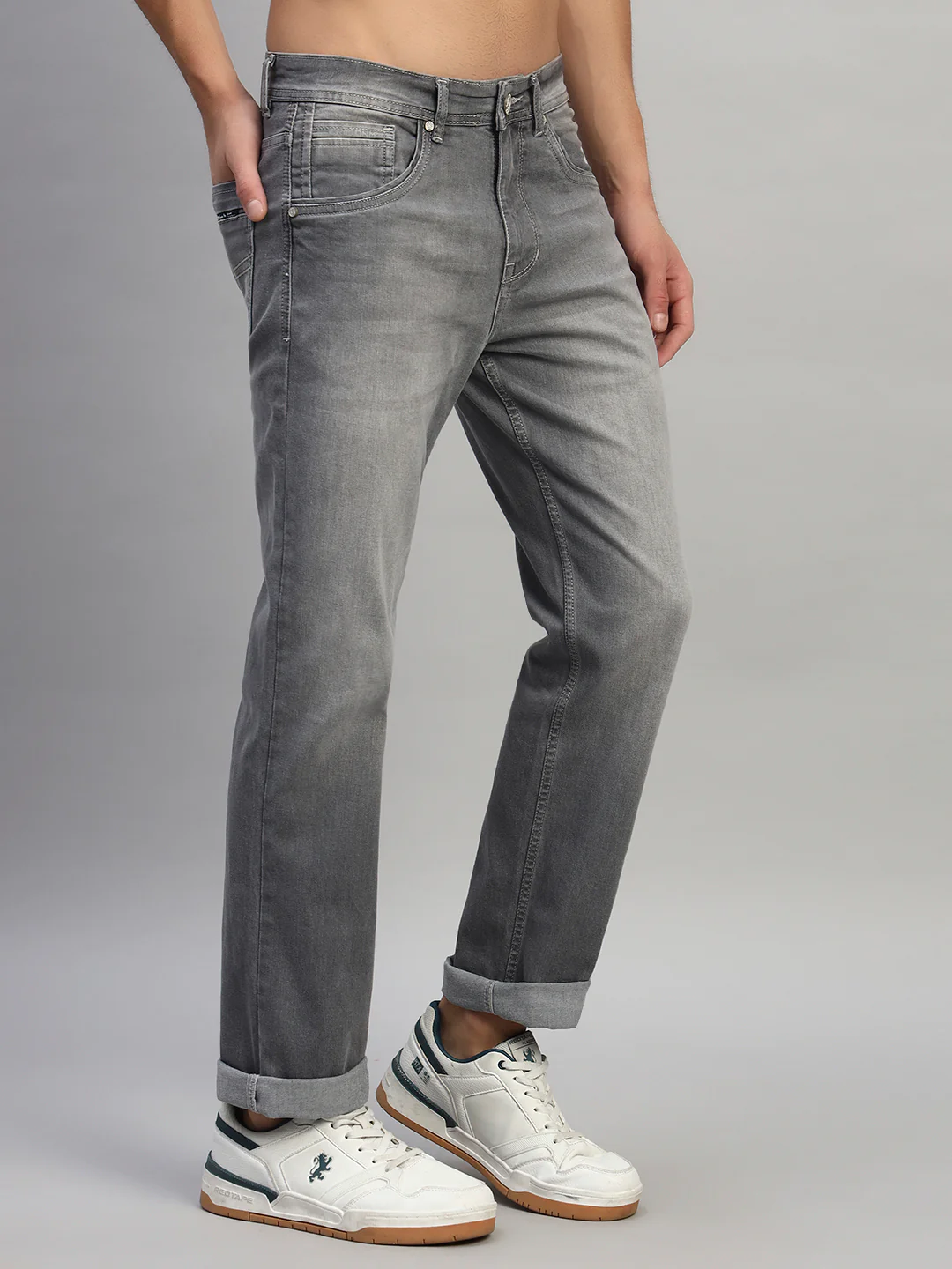 Denim Jeans for Men l Breathable & Soft with Color Fastness Straight Fit Cotton Fabric Solid Pattern Button Closure - Image 6
