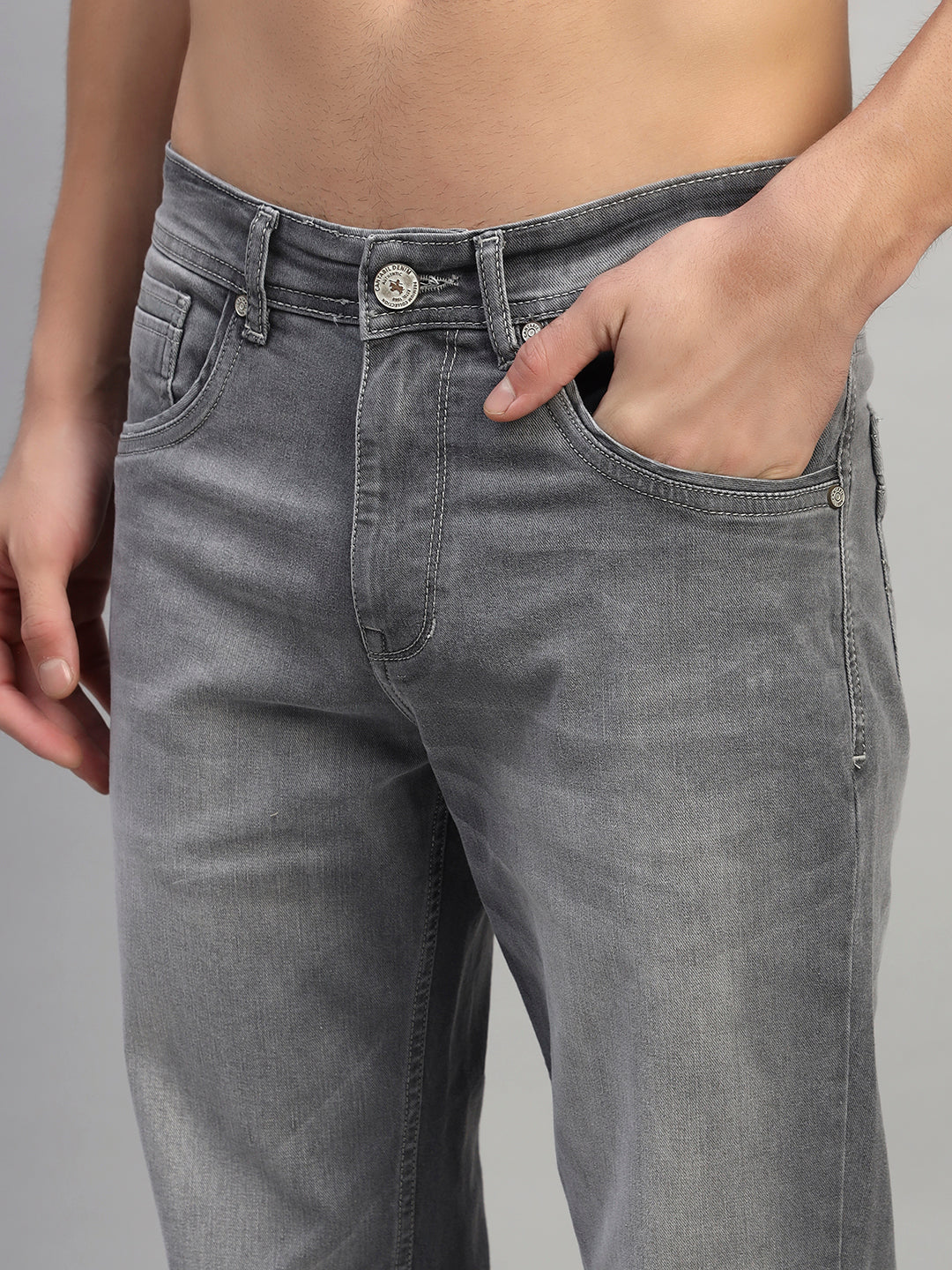Denim Jeans for Men l Breathable & Soft with Color Fastness Straight Fit Cotton Fabric Solid Pattern Button Closure - Image 7