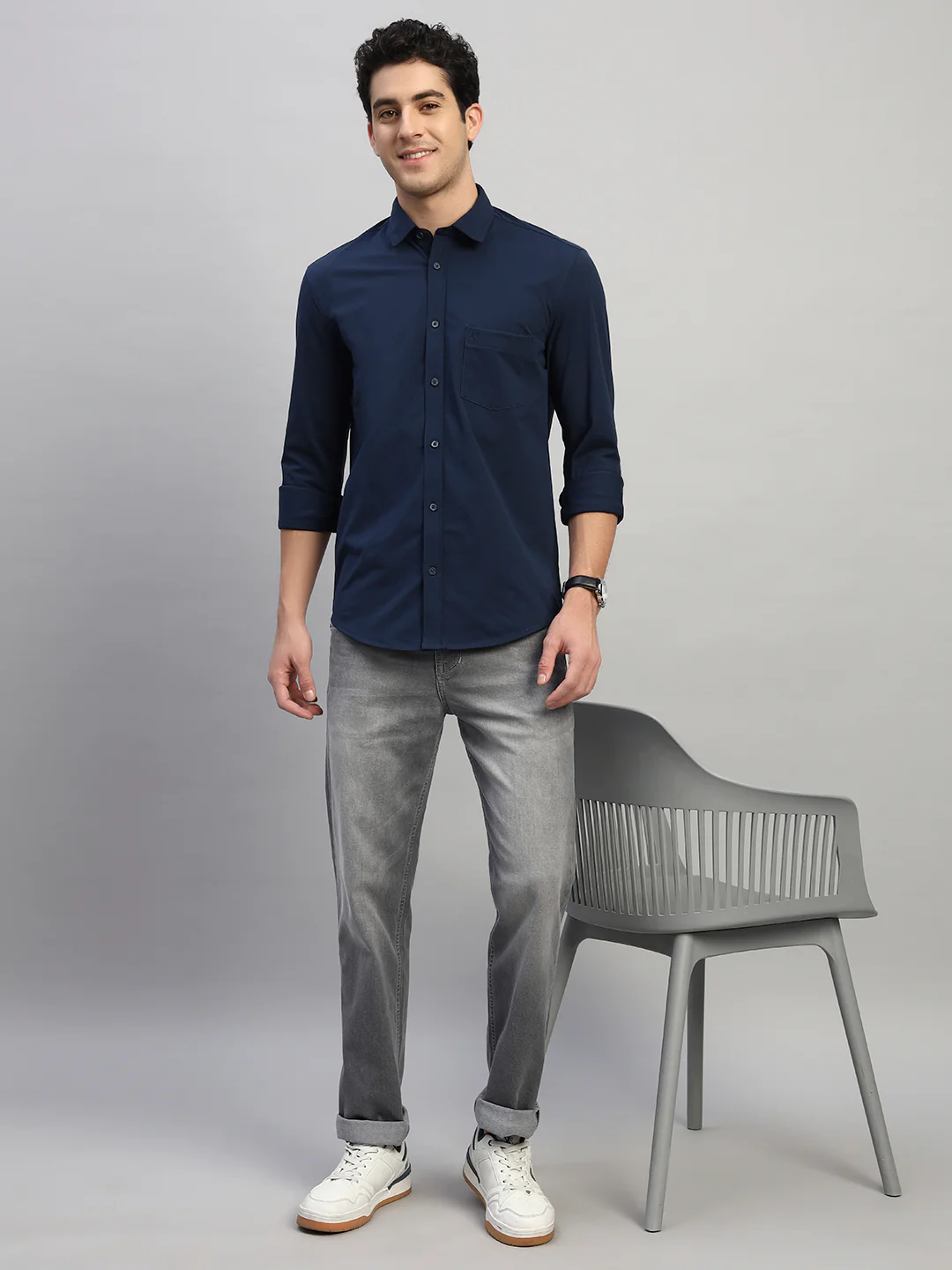 Denim Jeans for Men l Breathable & Soft with Color Fastness Straight Fit Cotton Fabric Solid Pattern Button Closure - Image 8