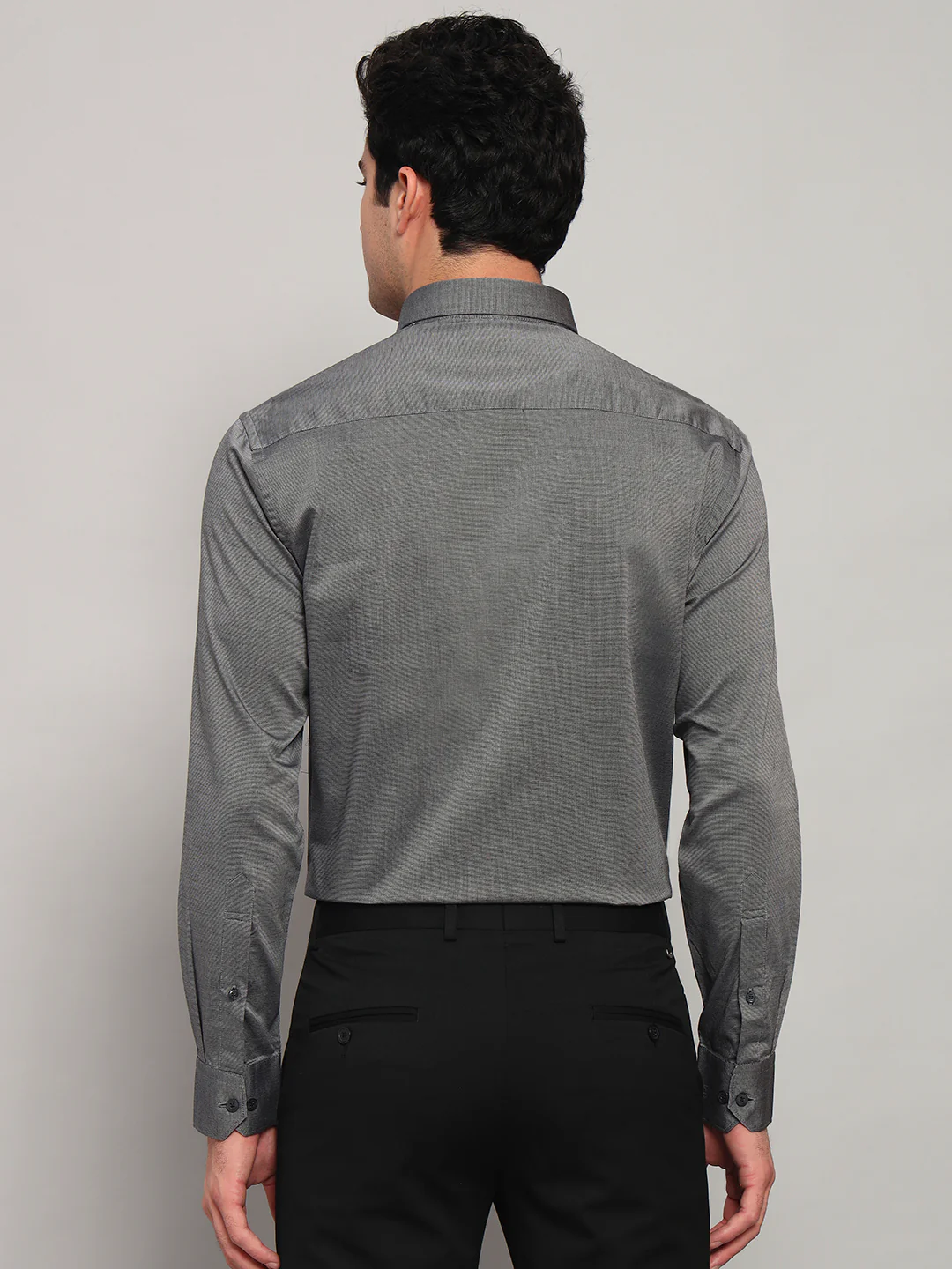 Formal Shirt for Men l Breathable & Soft with Color Fastness Regular Fit Spread Collar Neck Cotton Blend Fabric Solid Pattern - Image 5