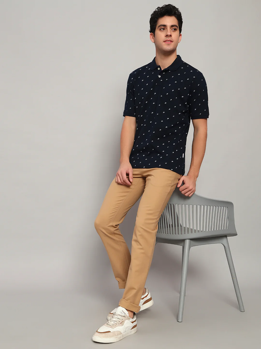 Casual Trouser for Men | Breathable & Soft with Color Fastness Regular Fit Cotton Blend Fabric Solid Pattern Button Closure - Image 8