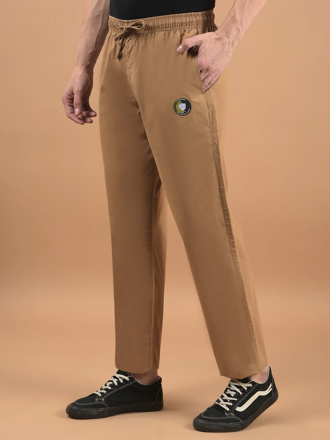 Men's Solid Khaki Lower - Image 4