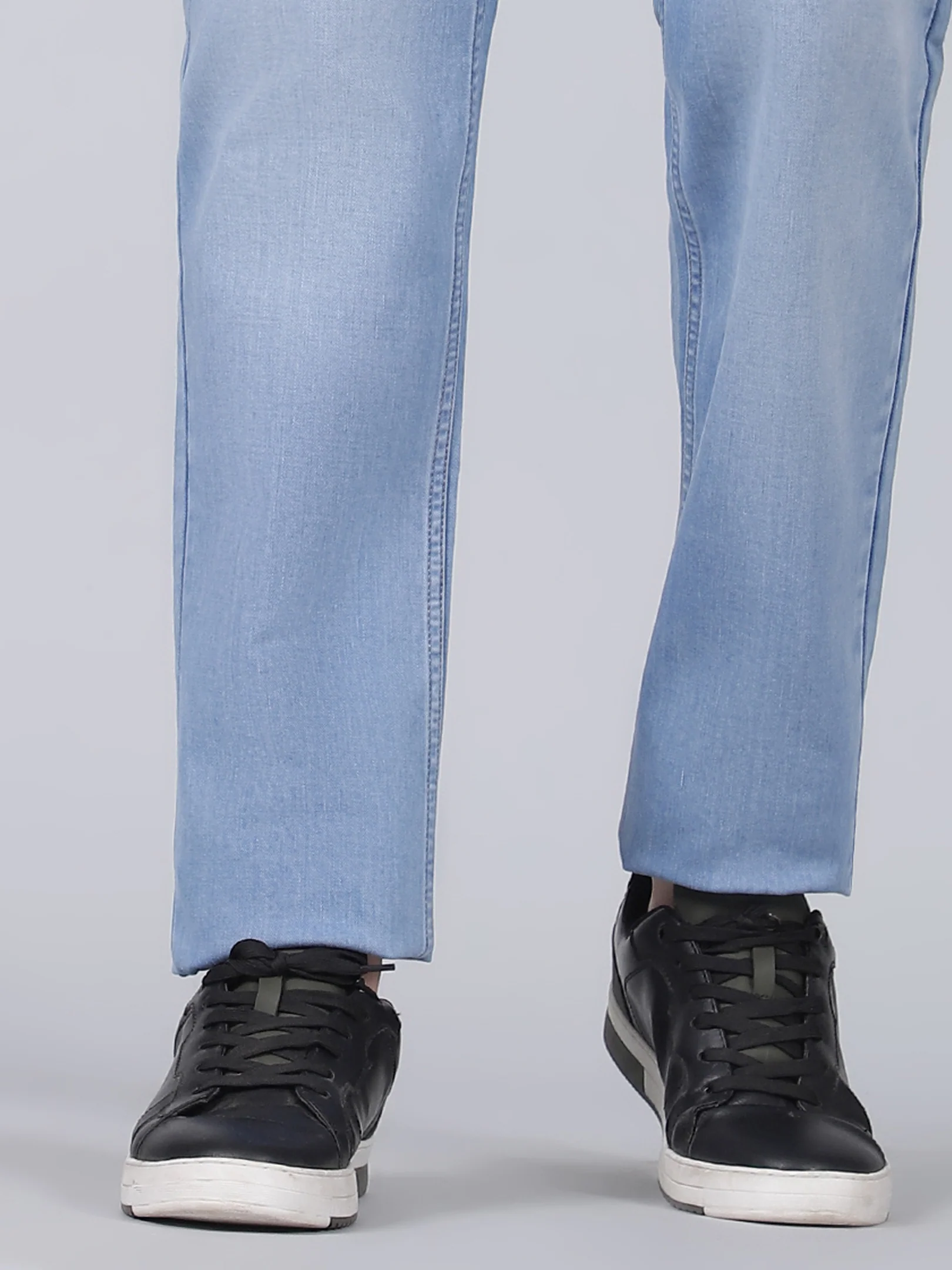 Denim Jeans for Men l Breathable & Soft with Color Fastness Ultra Narrow Fit Cotton Fabric Solid Pattern Button Closure - Image 7