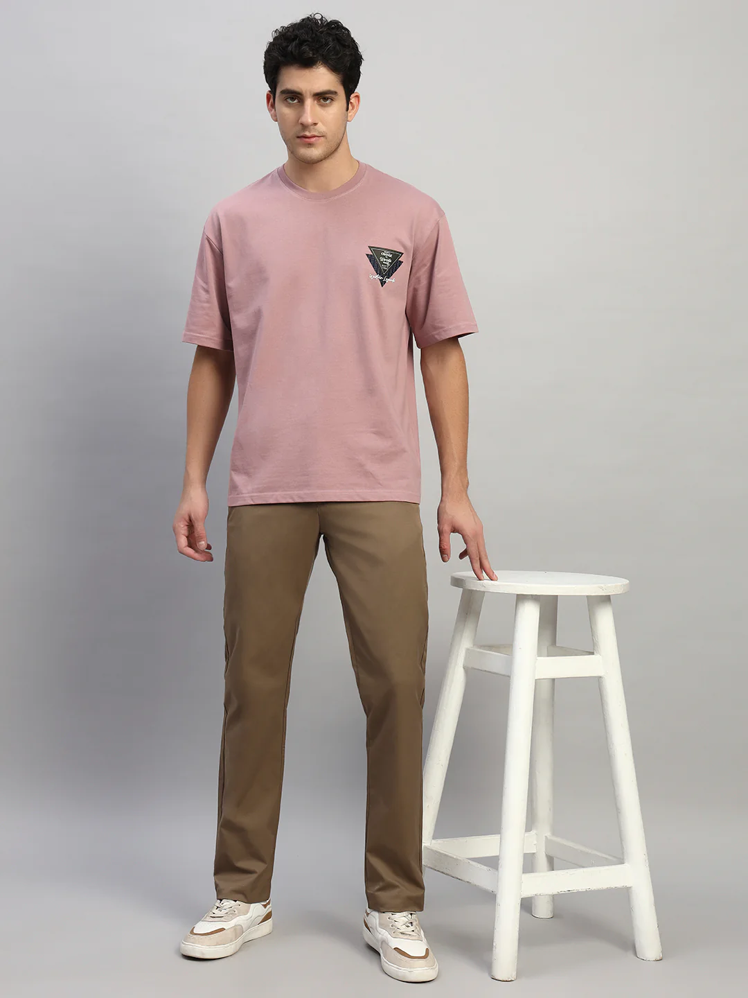 Casual Trouser for Men | Breathable & Soft with Color Fastness Regular Fit Polyester Fabric Solid Pattern Button Closure - Image 2