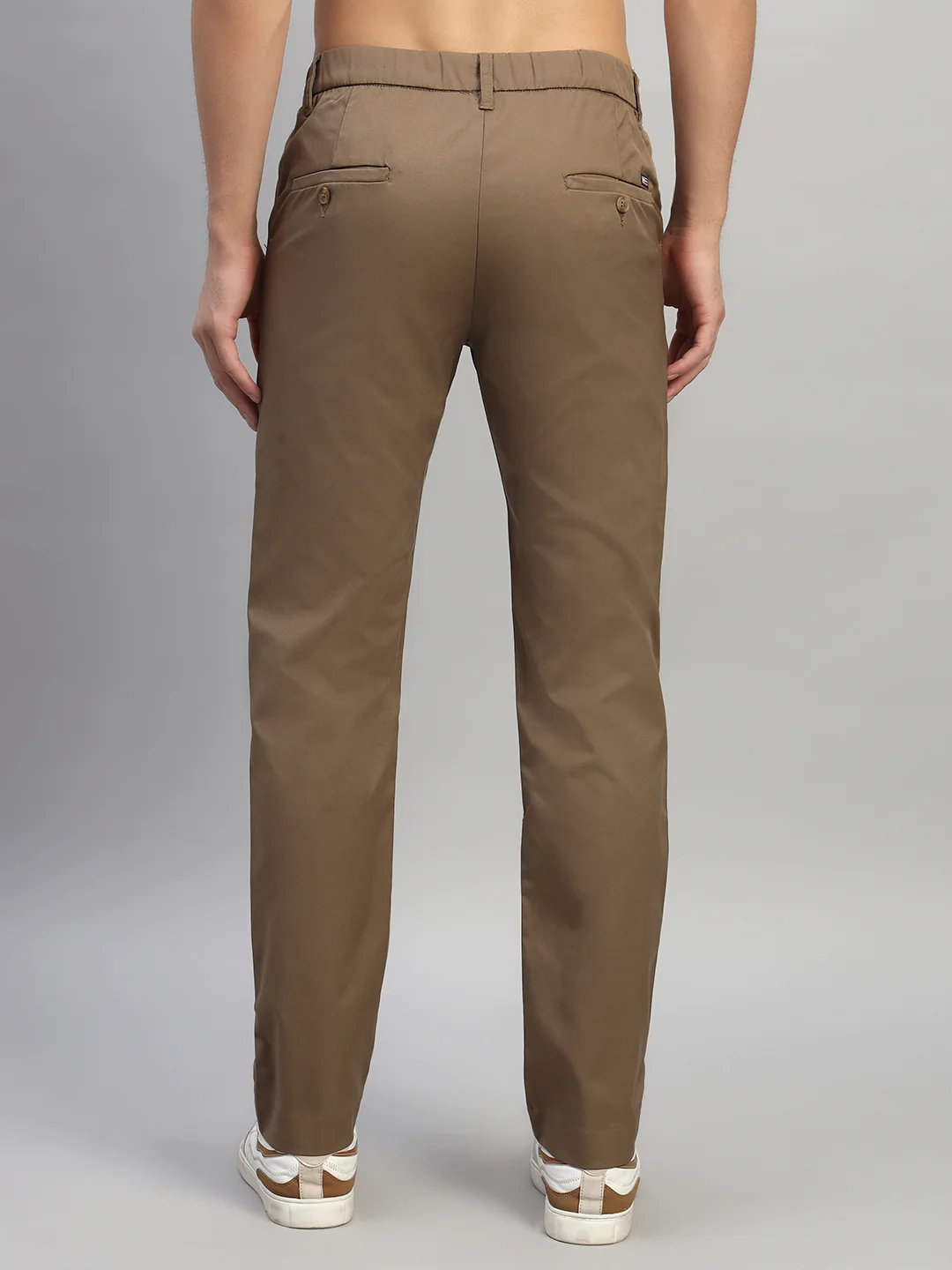 Casual Trouser for Men | Breathable & Soft with Color Fastness Regular Fit Polyester Fabric Solid Pattern Button Closure - Image 3
