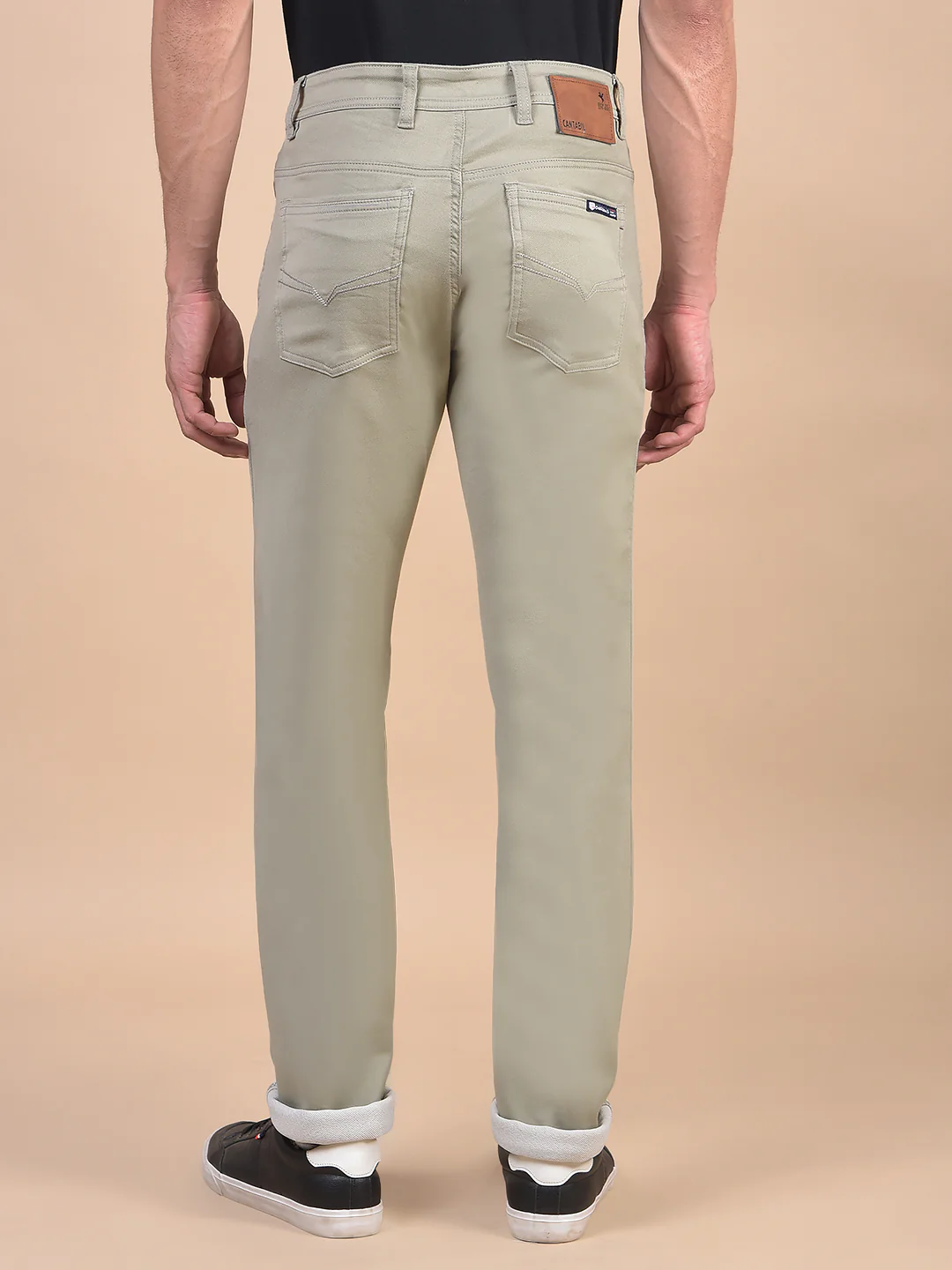 Denim Jeans for Men l Breathable & Soft with Color Fastness Ultra Narrow Fit Cotton Fabric Solid Pattern Button Closure - Image 3