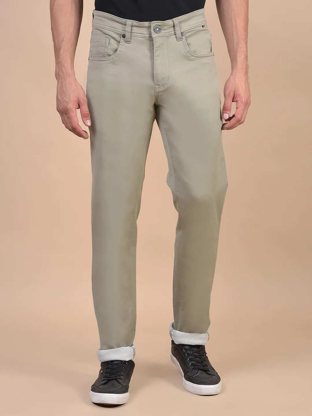 Denim Jeans for Men l Breathable & Soft with Color Fastness Ultra Narrow Fit Cotton Fabric Solid Pattern Button Closure - Image 4