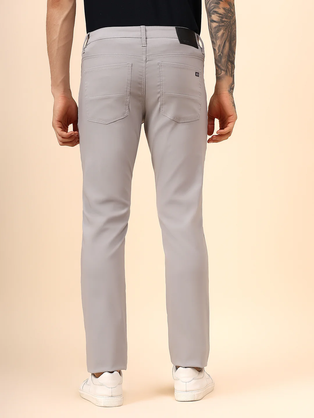 Casual Trouser for Men | Breathable & Soft with Color Fastness Regular Fit Spandex Fabric Solid Pattern Button Closure - Image 6