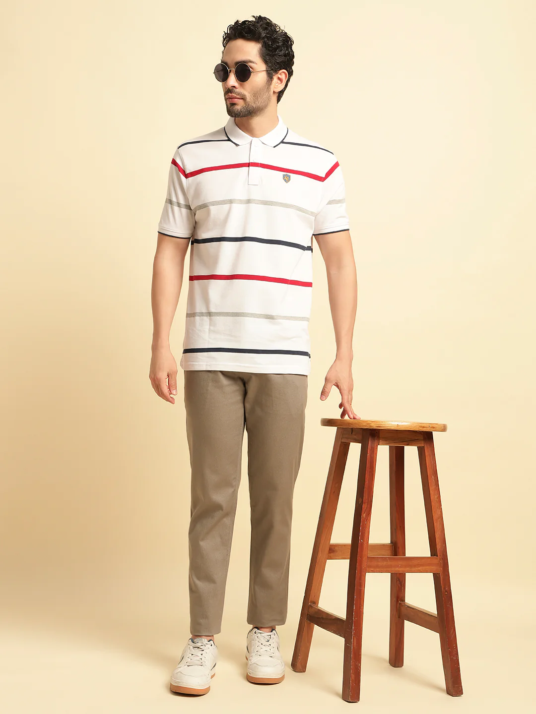 Casual Trouser for Men | Breathable & Soft with Color Fastness Regular Fit Cotton Blend Fabric Solid Pattern Button Closure - Image 3