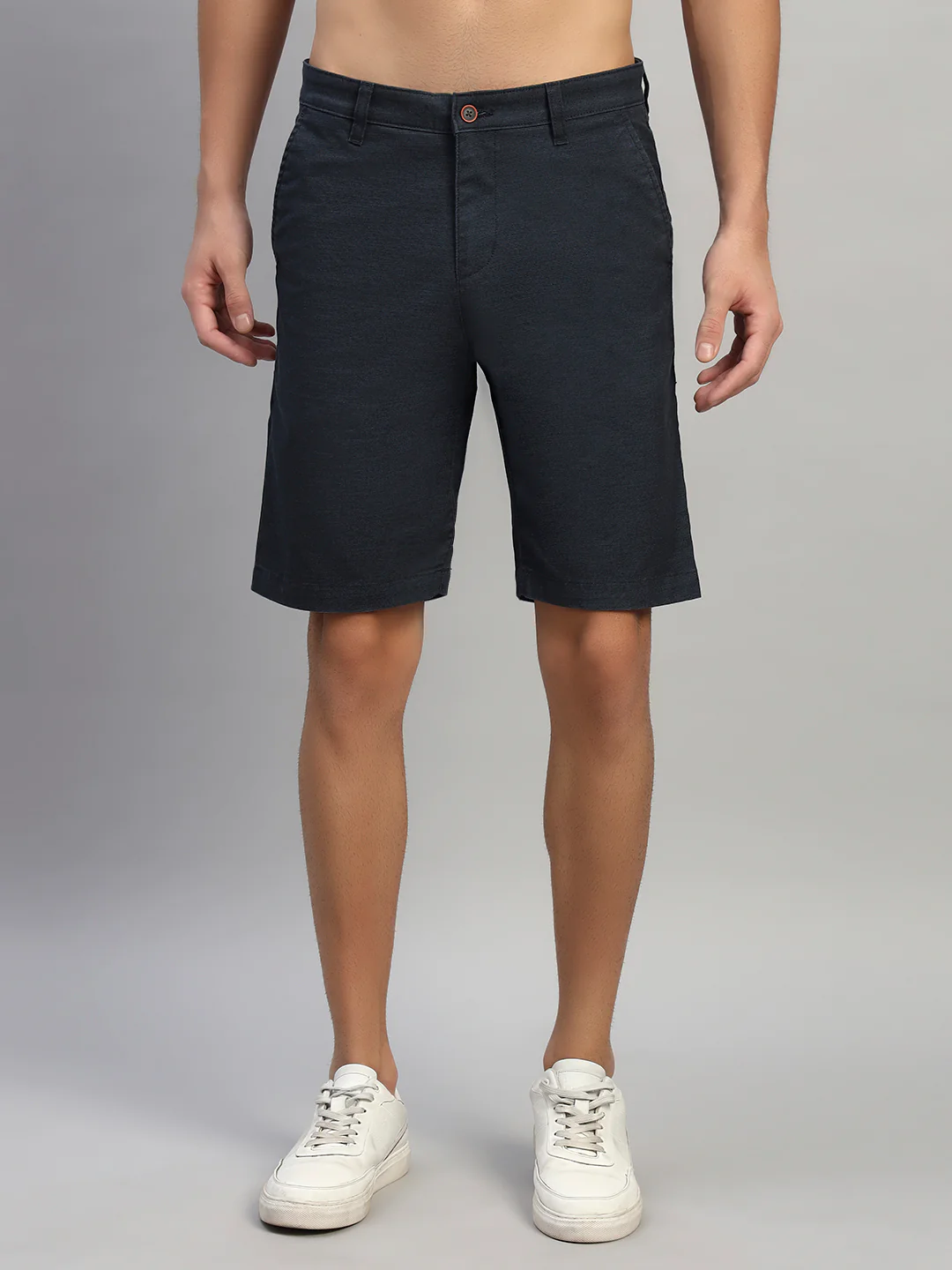 Men's Solid Mix Regular Fit Casual Bermuda - Image 4