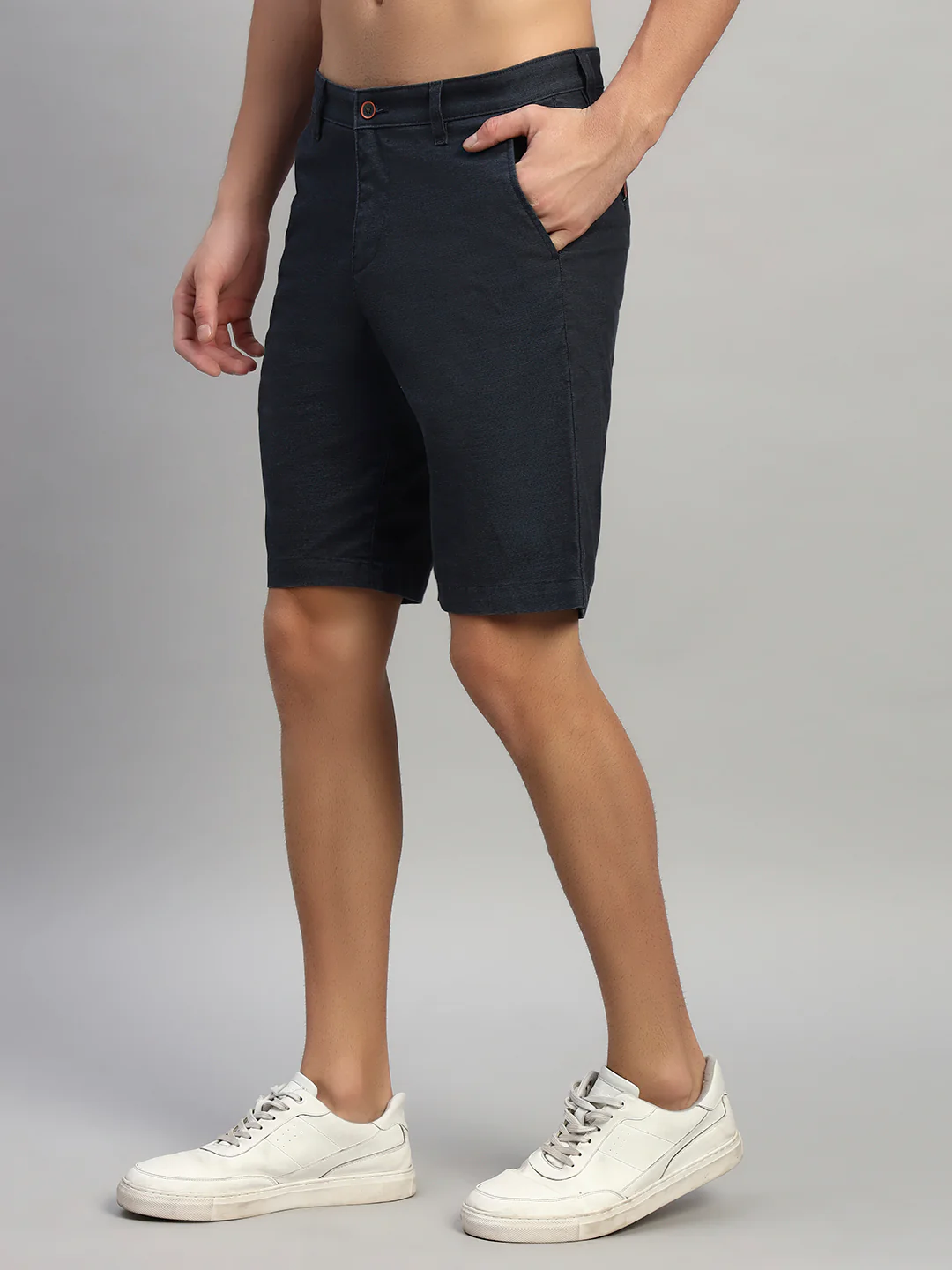 Men's Solid Mix Regular Fit Casual Bermuda - Image 5