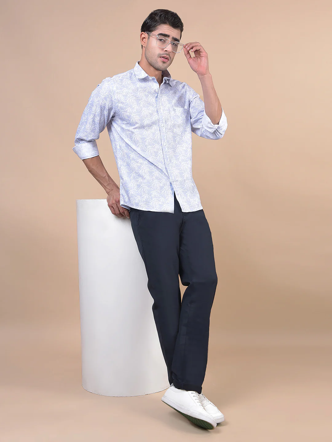 Casual Trouser for Men | Breathable & Soft with Color Fastness Regular Fit Cotton Blend Fabric Solid Pattern Button Closure - Image 3