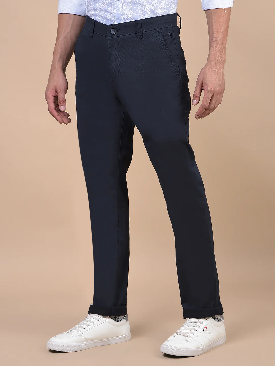 Casual Trouser for Men | Breathable & Soft with Color Fastness Regular Fit Cotton Blend Fabric Solid Pattern Button Closure - Image 6