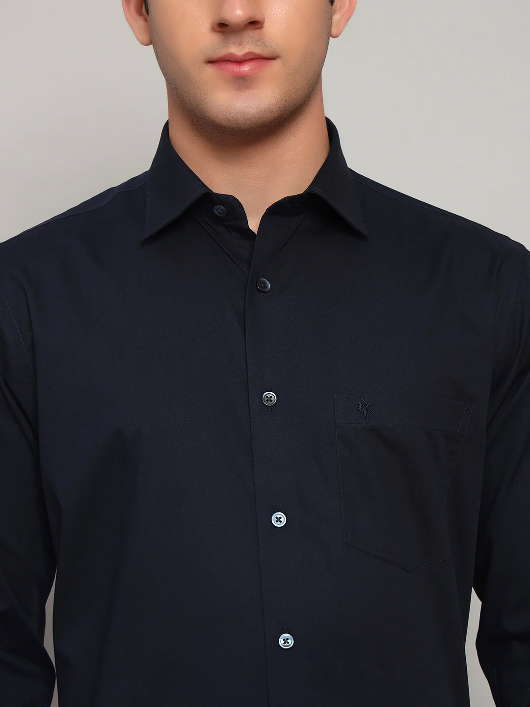 Formal Shirt for Men l Breathable & Soft with Color Fastness Regular Fit Spread Collar Neck Cotton Fabric Solid Pattern - Image 4