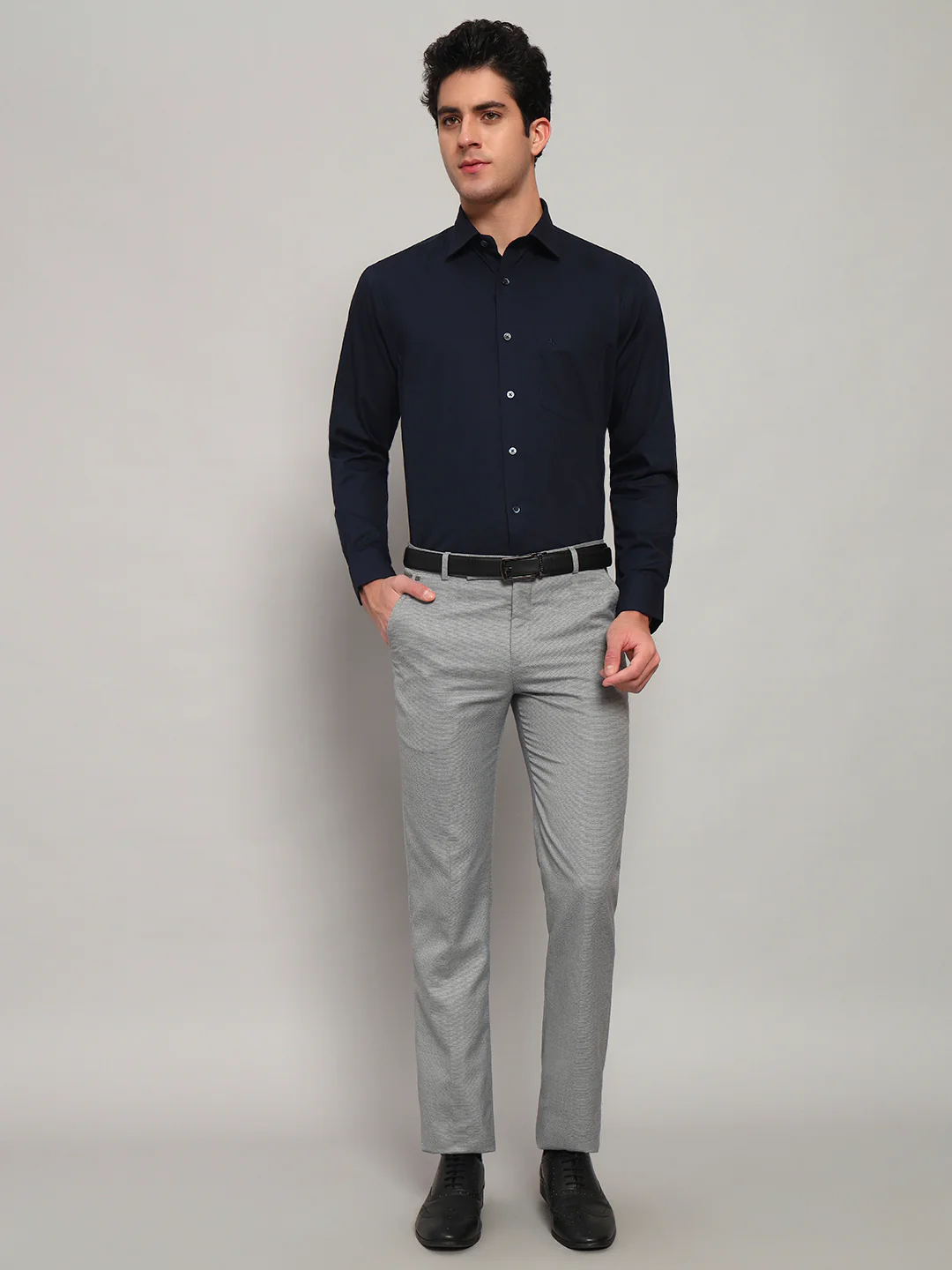 Formal Shirt for Men l Breathable & Soft with Color Fastness Regular Fit Spread Collar Neck Cotton Fabric Solid Pattern - Image 5