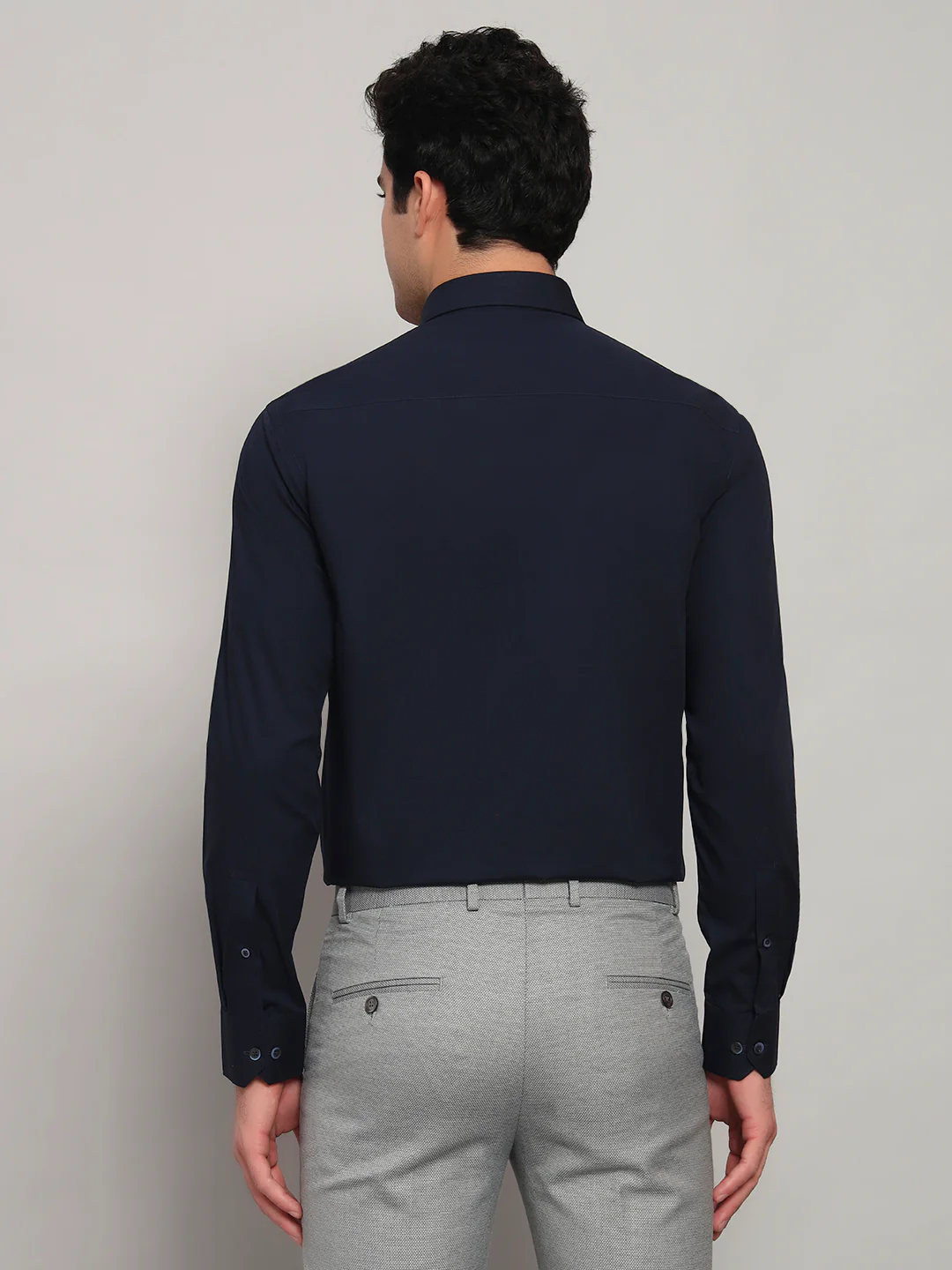 Formal Shirt for Men l Breathable & Soft with Color Fastness Regular Fit Spread Collar Neck Cotton Fabric Solid Pattern - Image 7