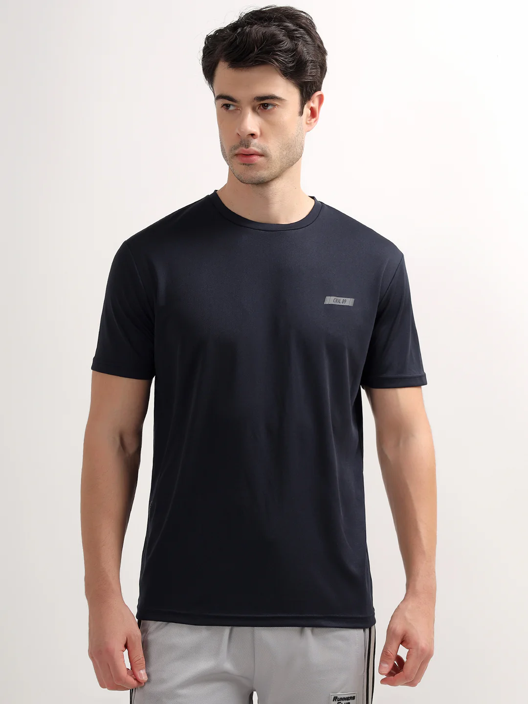 T-Shirt for Men | Breathable & Soft with Color Fastness Regular Fit Round Neck Polyester Fabric Solid Pattern - Image 2