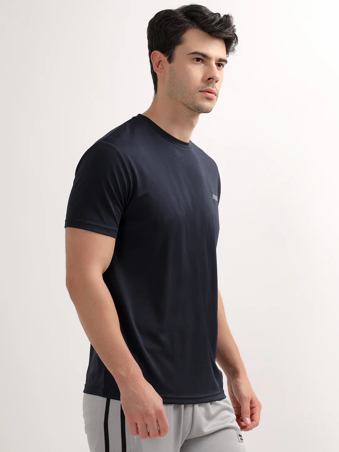 T-Shirt for Men | Breathable & Soft with Color Fastness Regular Fit Round Neck Polyester Fabric Solid Pattern - Image 4
