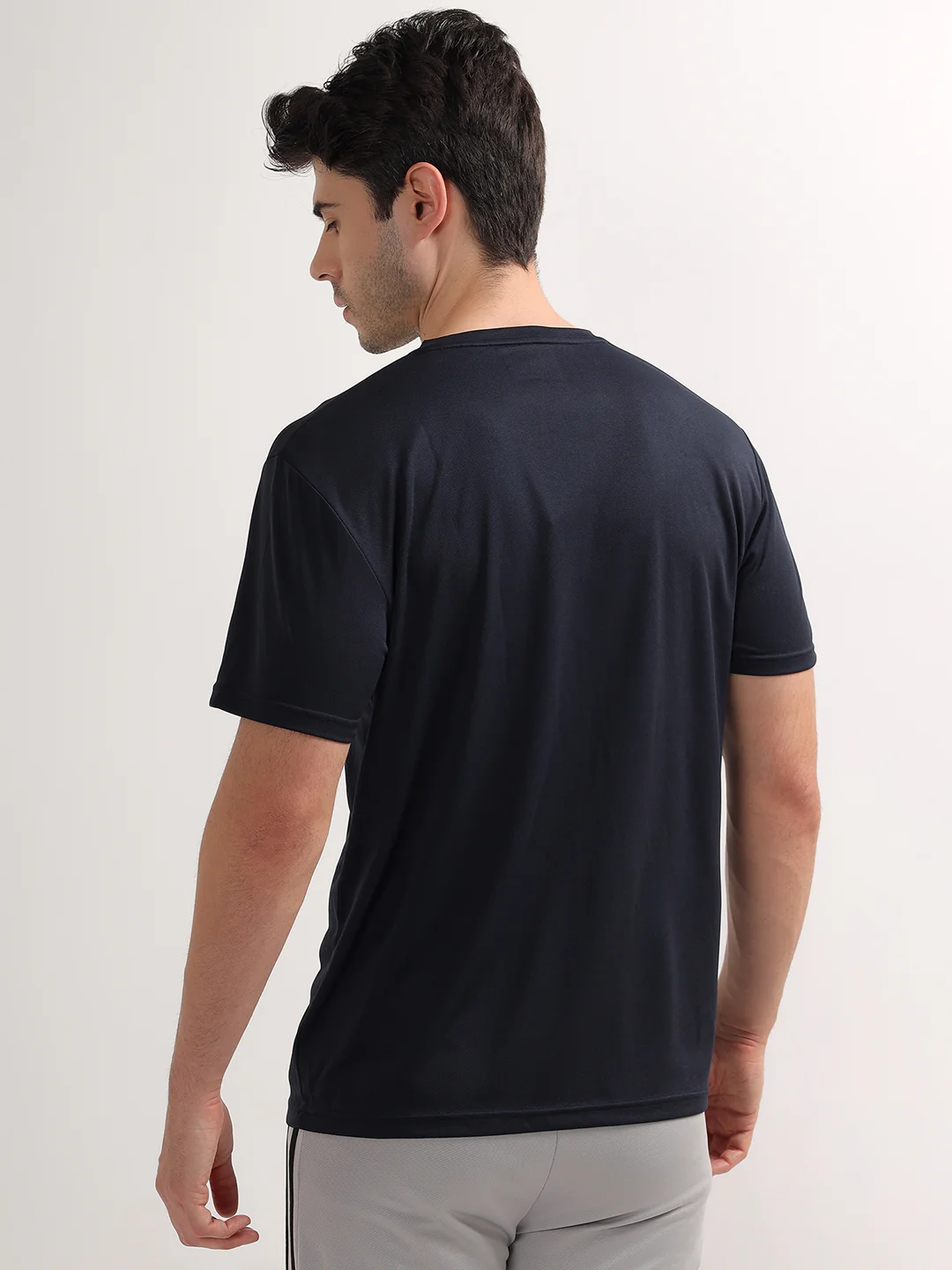 T-Shirt for Men | Breathable & Soft with Color Fastness Regular Fit Round Neck Polyester Fabric Solid Pattern - Image 5
