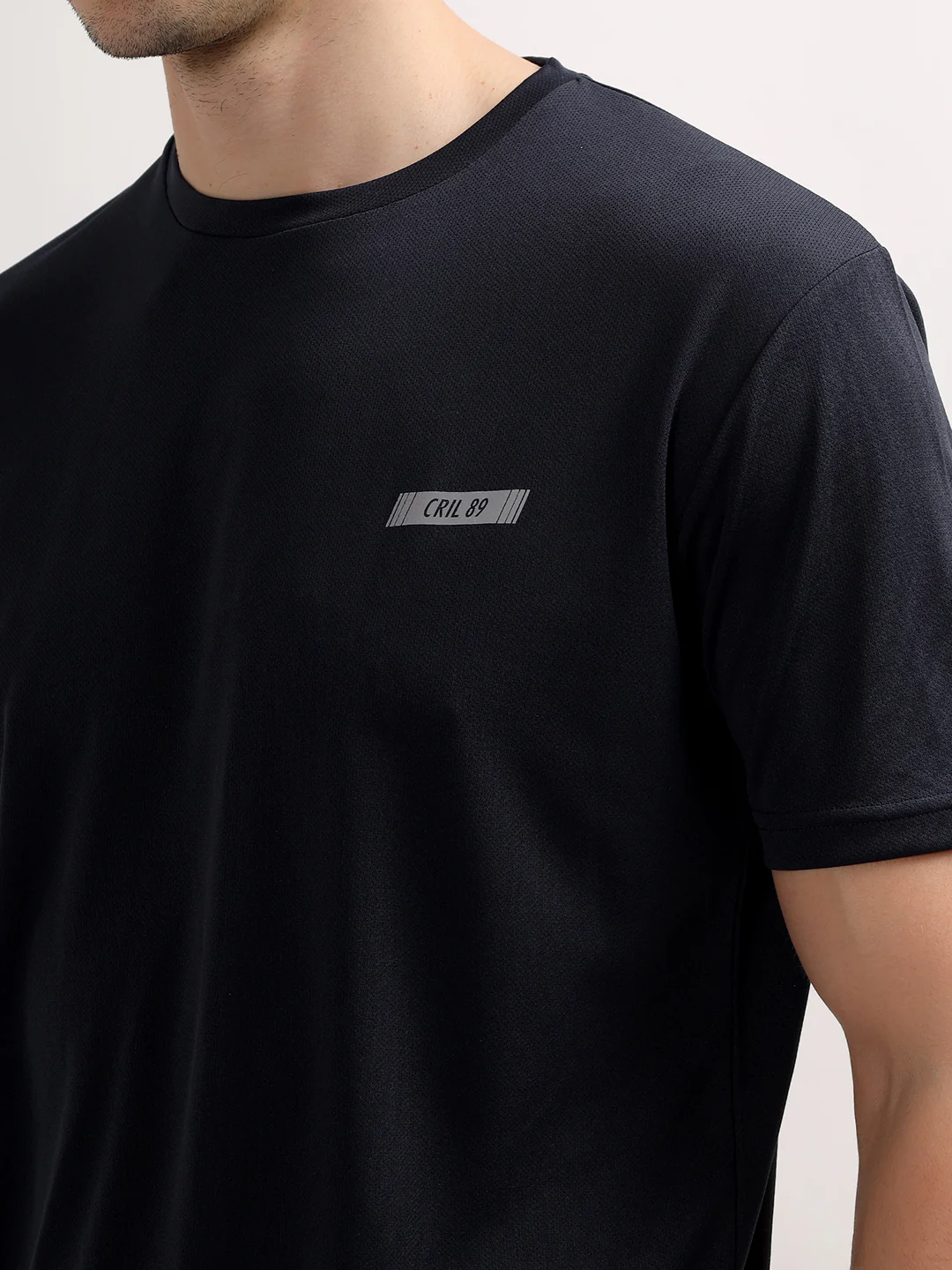 T-Shirt for Men | Breathable & Soft with Color Fastness Regular Fit Round Neck Polyester Fabric Solid Pattern - Image 6