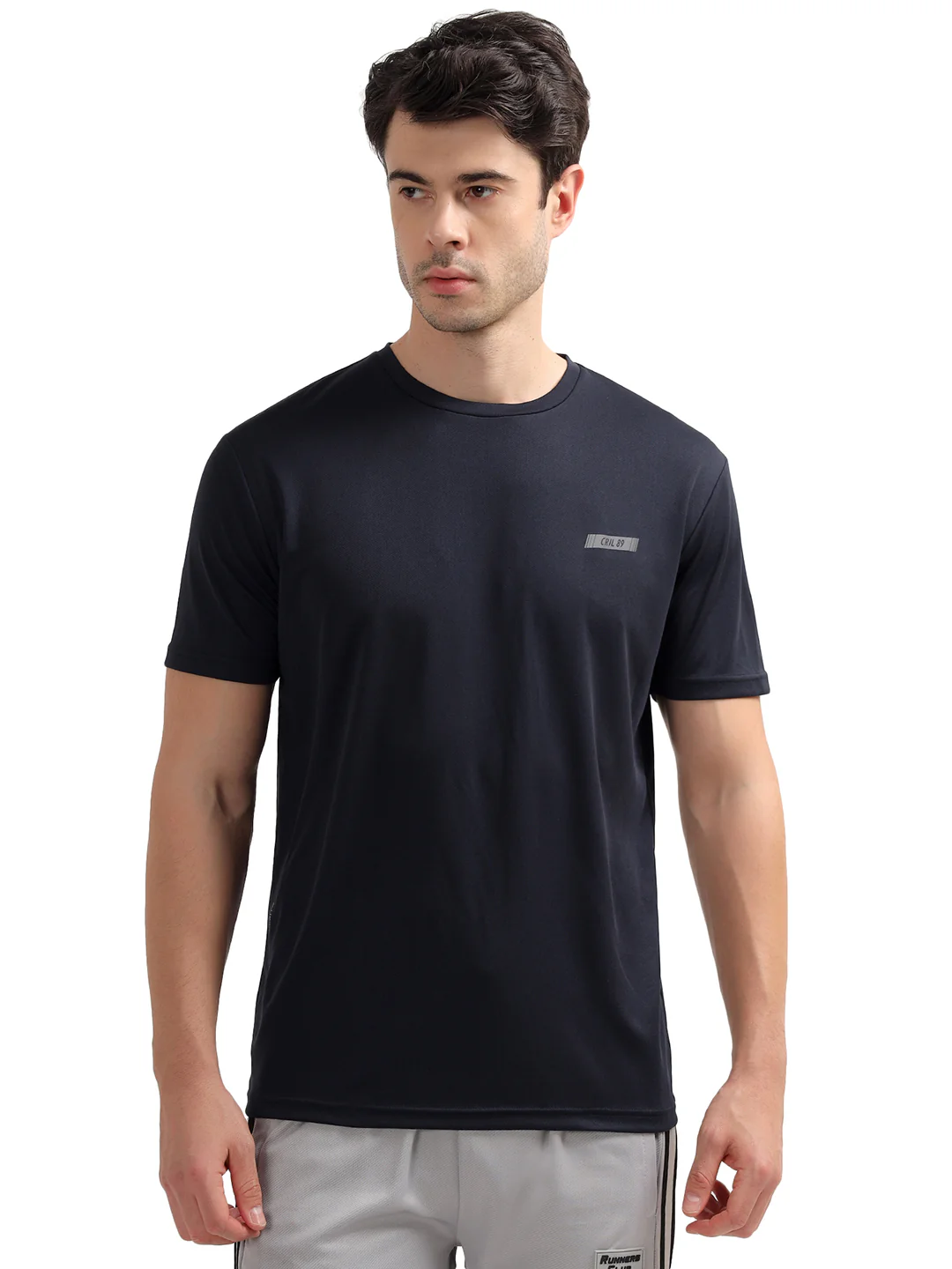 T-Shirt for Men | Breathable & Soft with Color Fastness Regular Fit Round Neck Polyester Fabric Solid Pattern - Image 8