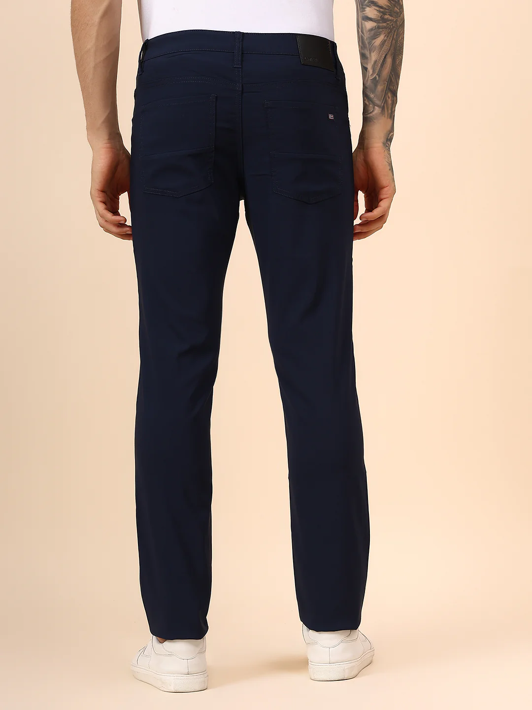 Casual Trouser for Men | Breathable & Soft with Color Fastness Regular Fit Spandex Fabric Solid Pattern Button Closure - Image 5