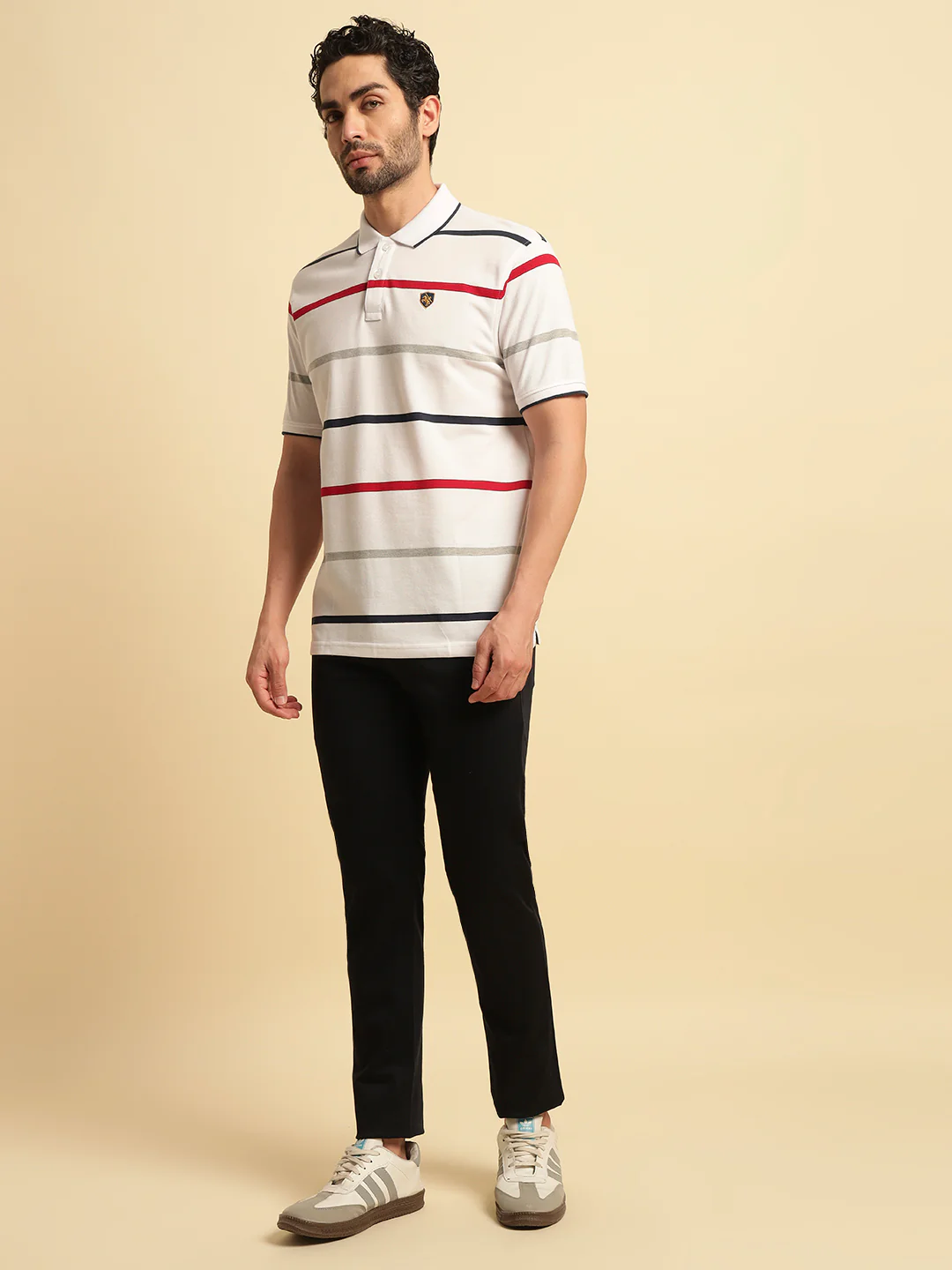 Casual Trouser for Men | Breathable & Soft with Color Fastness Regular Fit Cotton Blend Fabric Solid Pattern Button Closure - Image 2