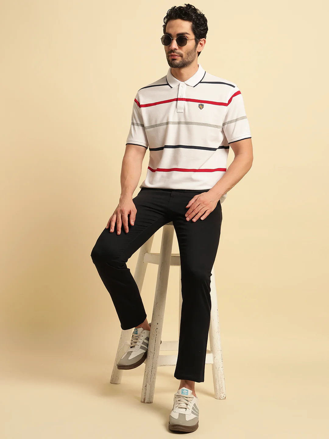 Casual Trouser for Men | Breathable & Soft with Color Fastness Regular Fit Cotton Blend Fabric Solid Pattern Button Closure - Image 3