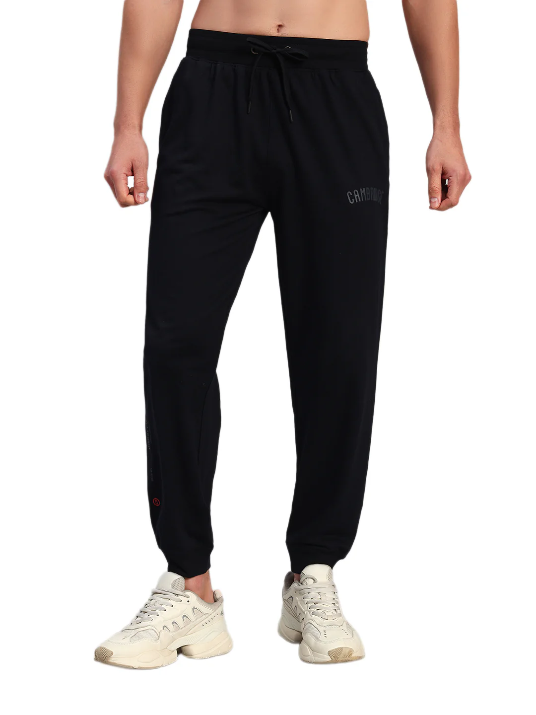 Men's Solid Navy Blue Regular Fit Casual Track Pant - Image 2