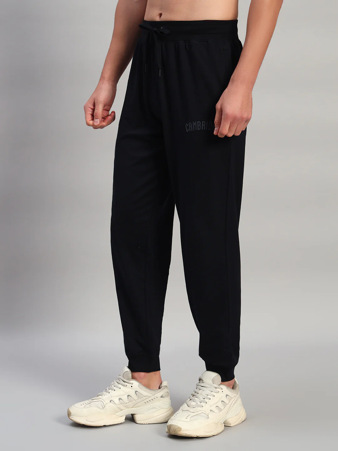 Men's Solid Navy Blue Regular Fit Casual Track Pant - Image 4