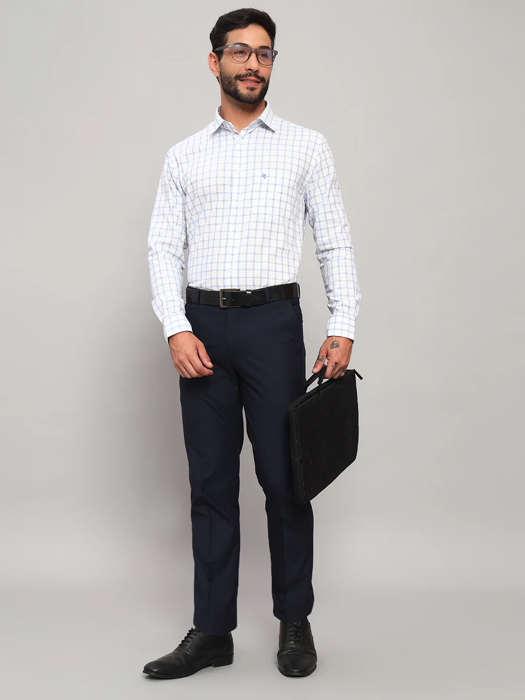 Formal Trouser for Men | Breathable & Soft with Color Fastness Regular Fit Poly Viscose Fabric Self Design Pattern Hook & Eye Closure - Image 7