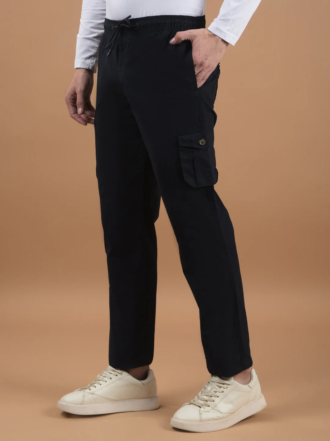 Men's Solid Navy Lower - Image 4
