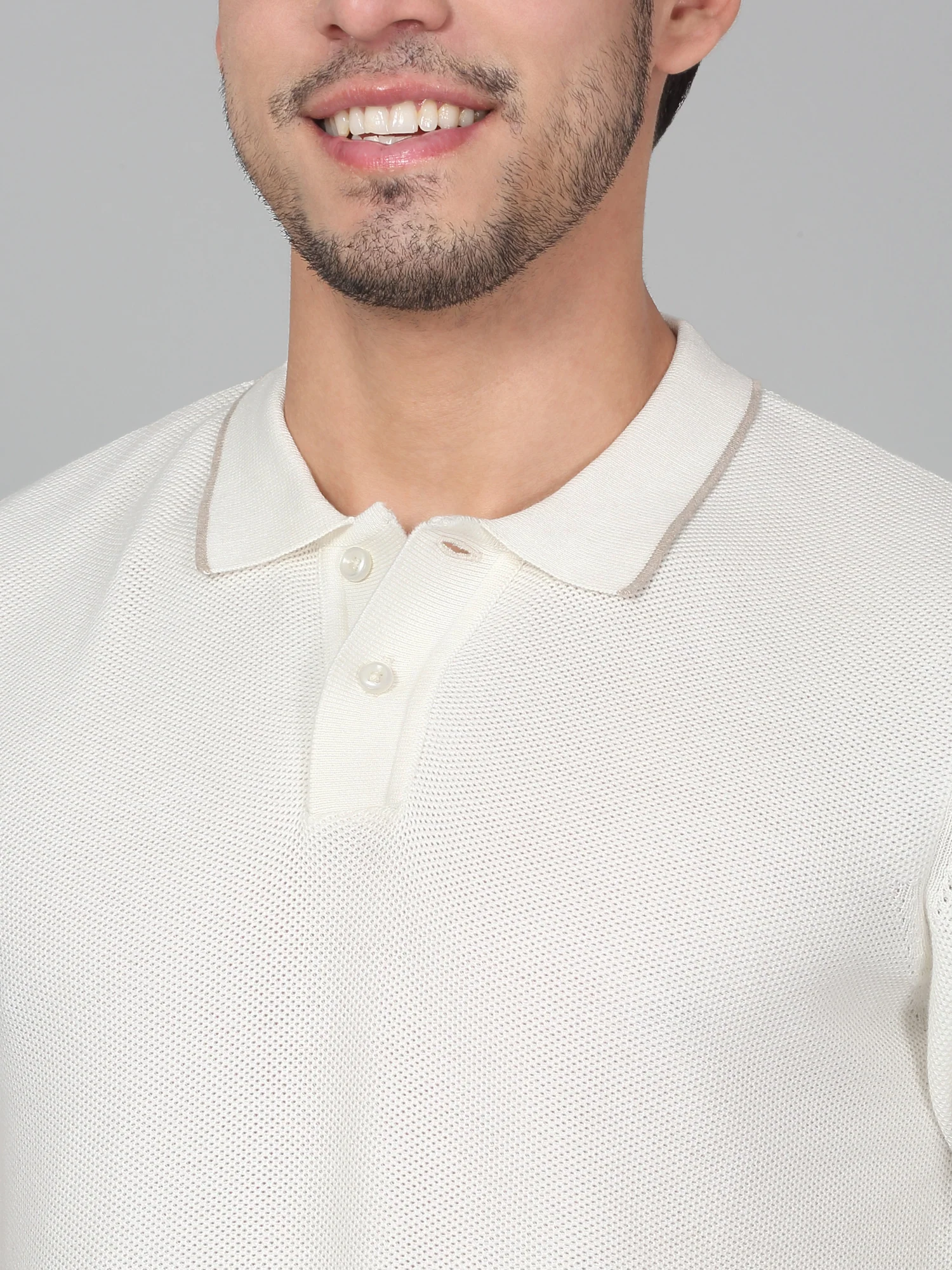 T-Shirt for Men | Breathable & Soft with Color Fastness Regular Fit Polo Neck Cotton Blend Fabric Solid Pattern - Image 5